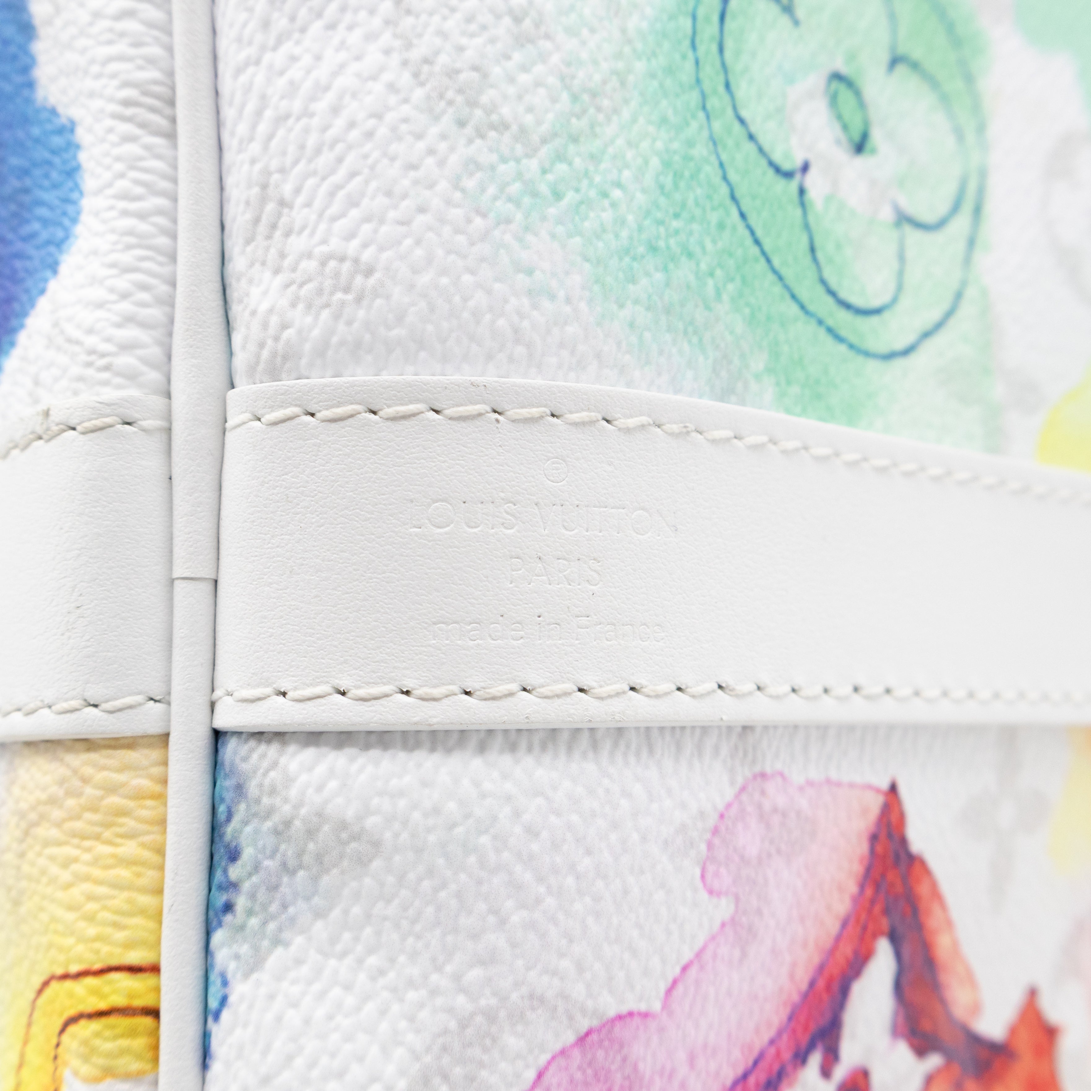 Keepall 50 Bandouliere Monogram Watercolor White