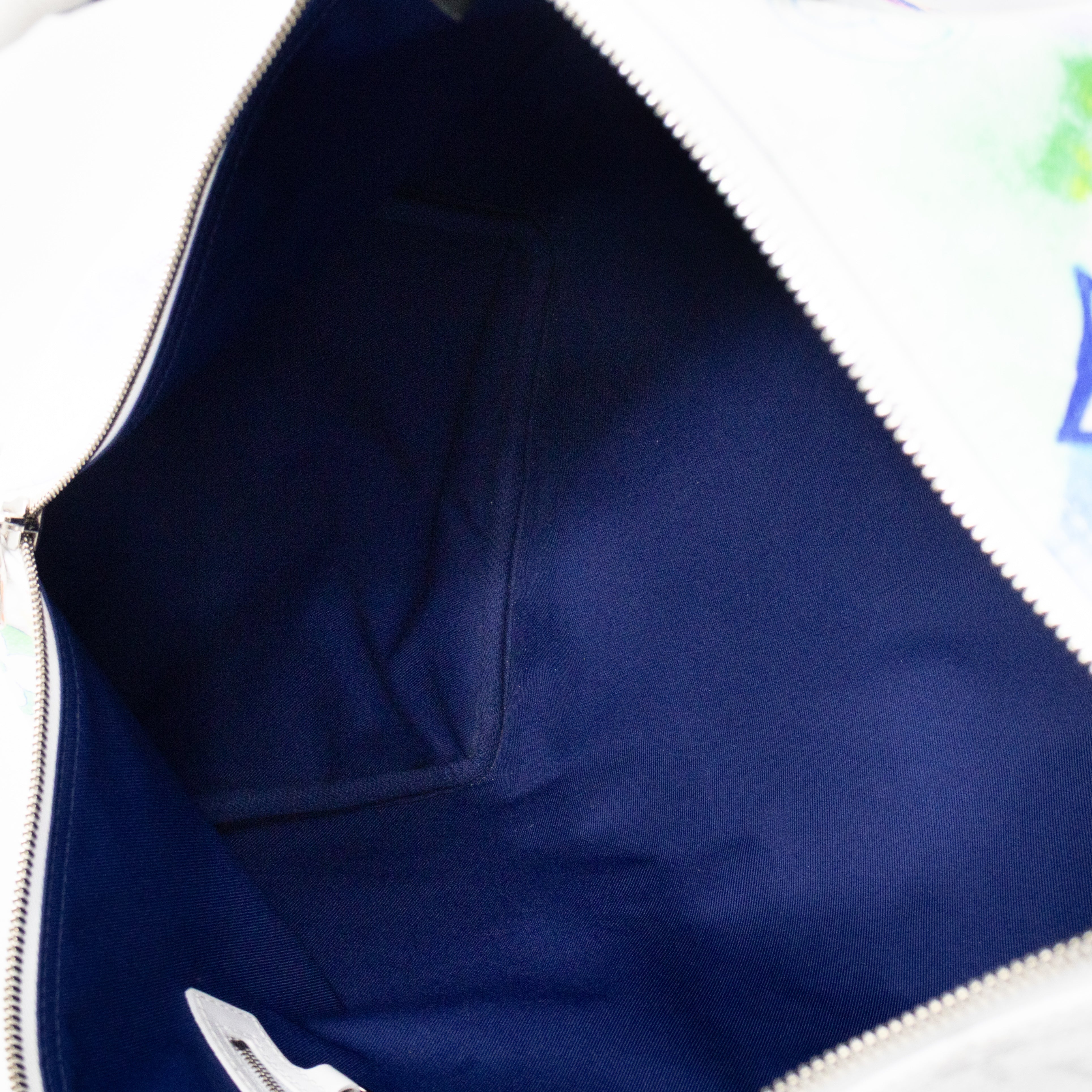 Keepall 50 Bandouliere Monogram Watercolor White