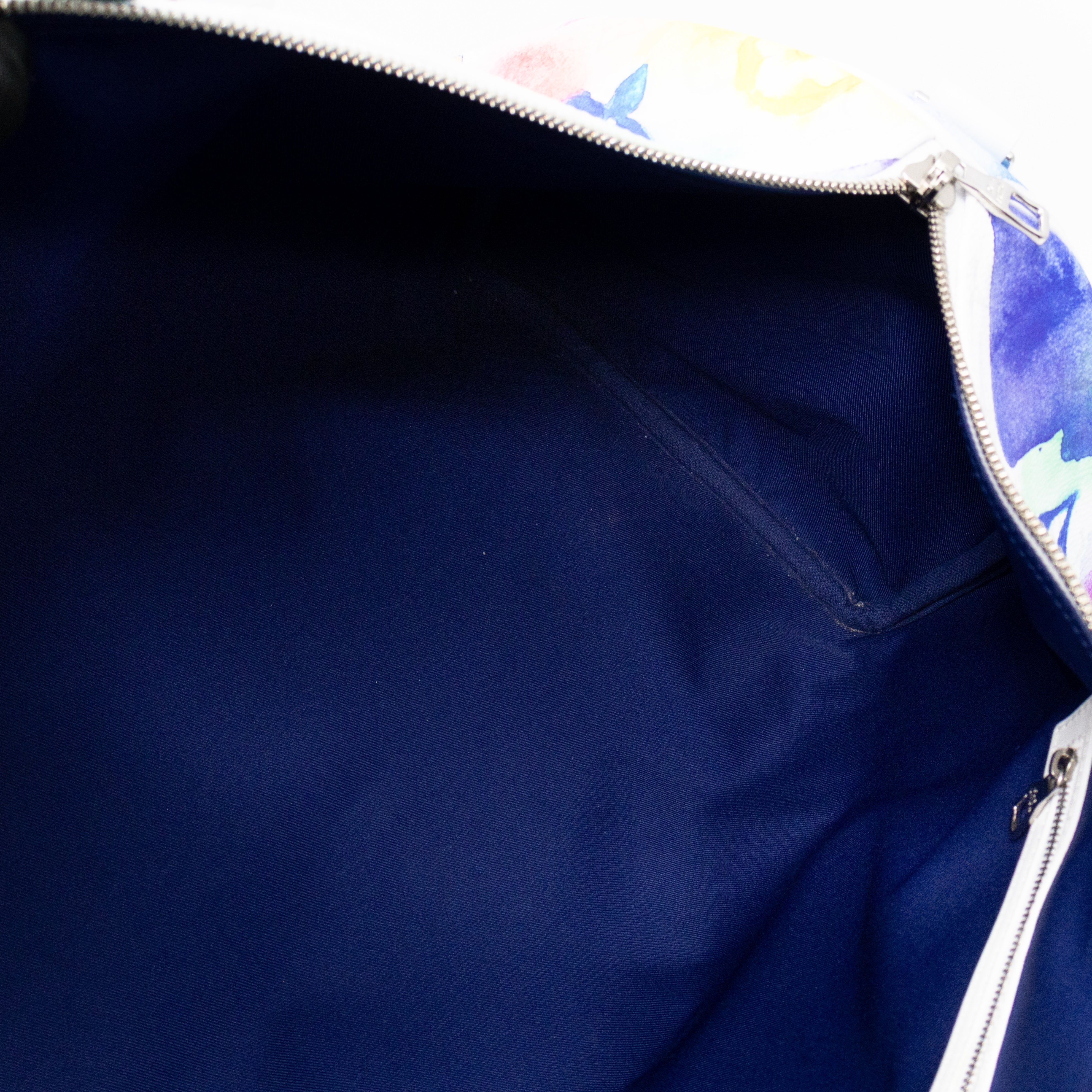 Keepall 50 Bandouliere Monogram Watercolor White