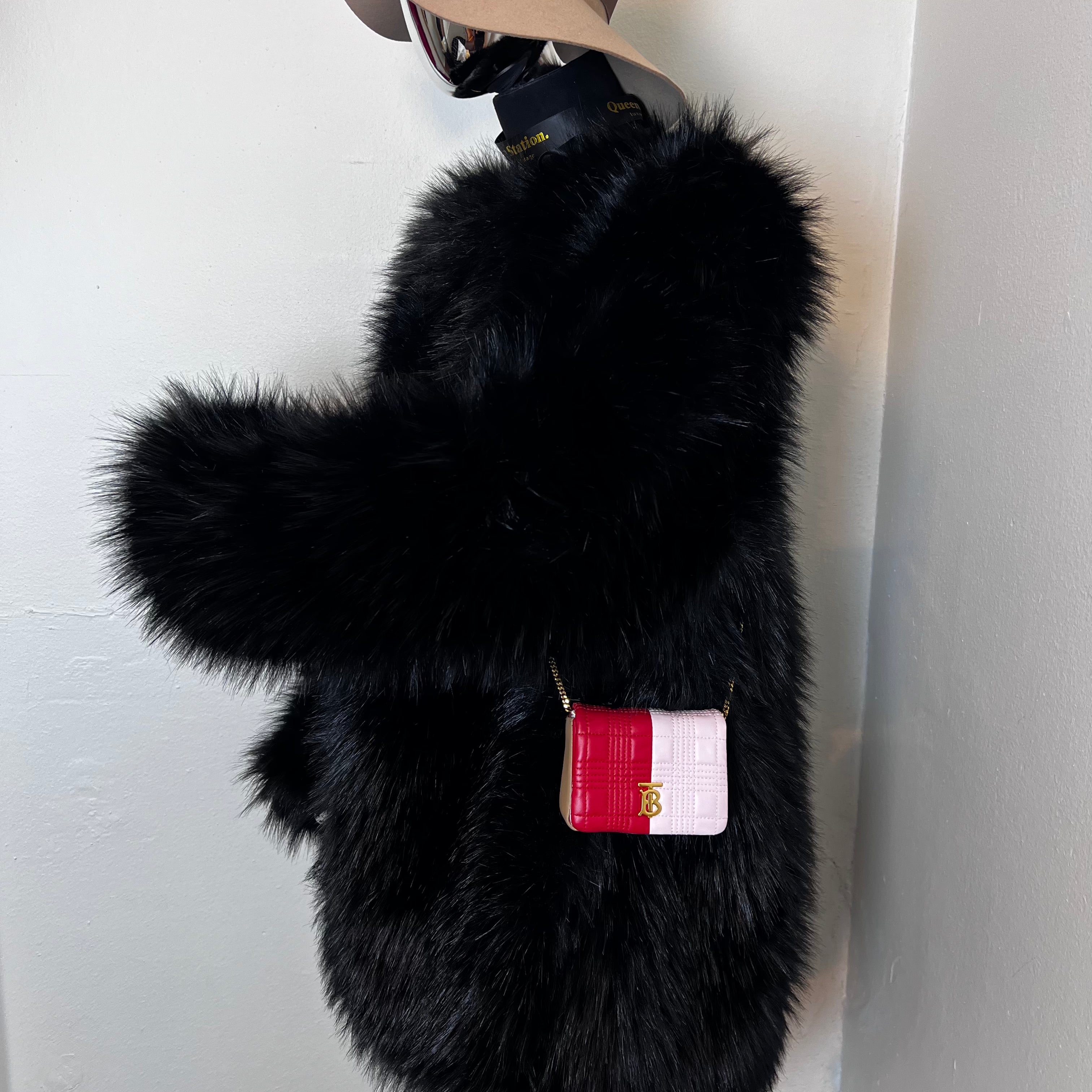 Micro Quilted Lola Shoulder Bag Red & Pink Leather