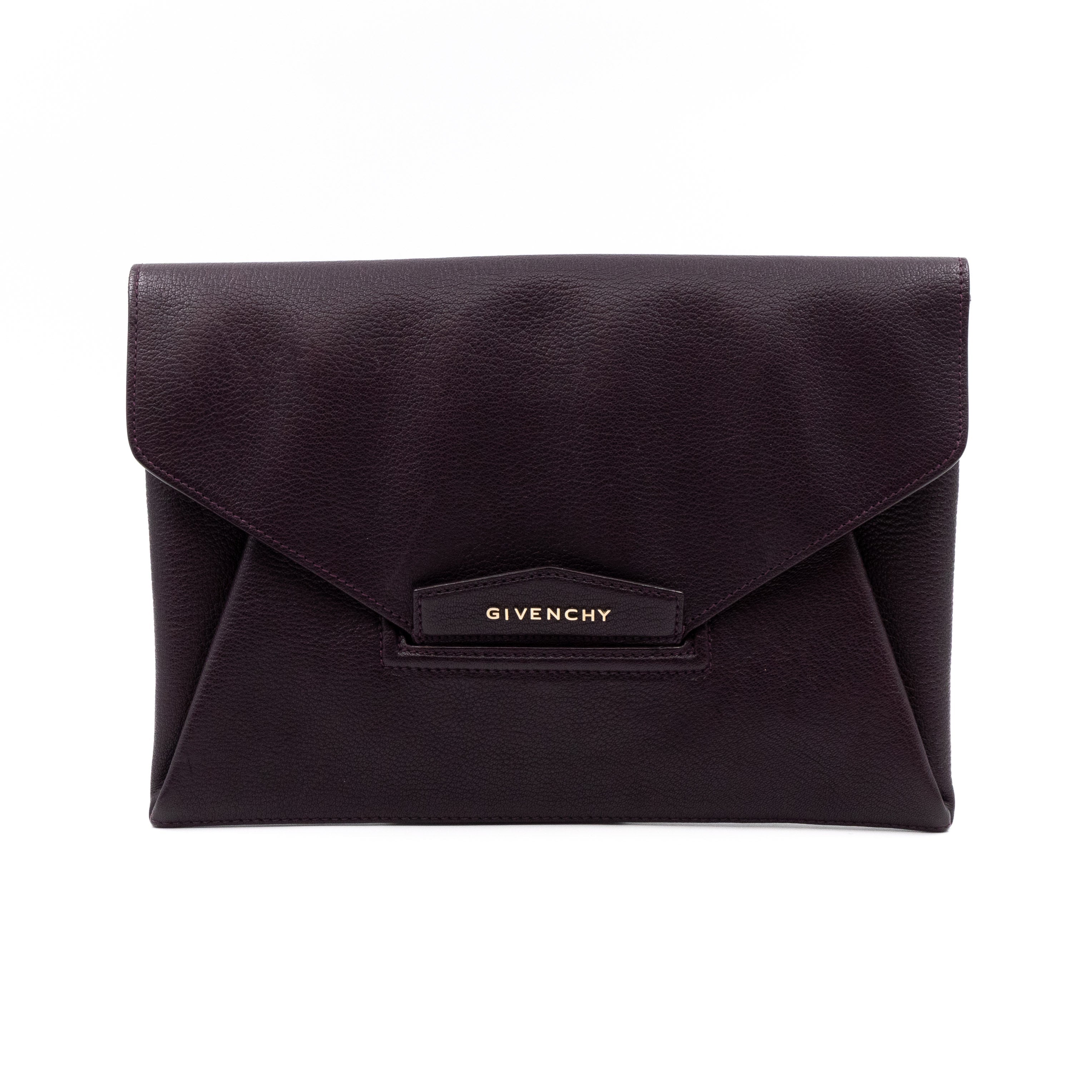 Antigona Envelope Clutch Purple Leather