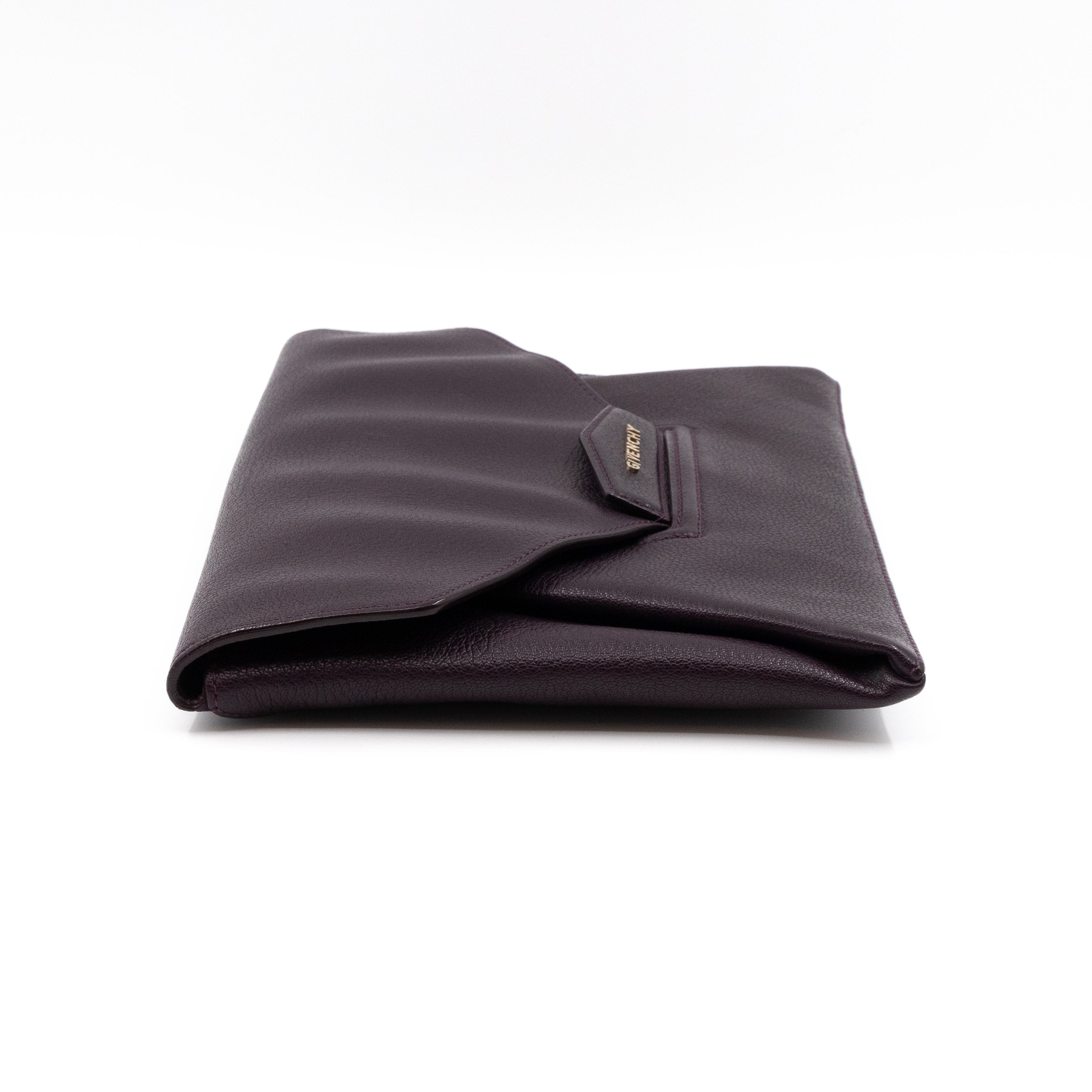 Antigona Envelope Clutch Purple Leather