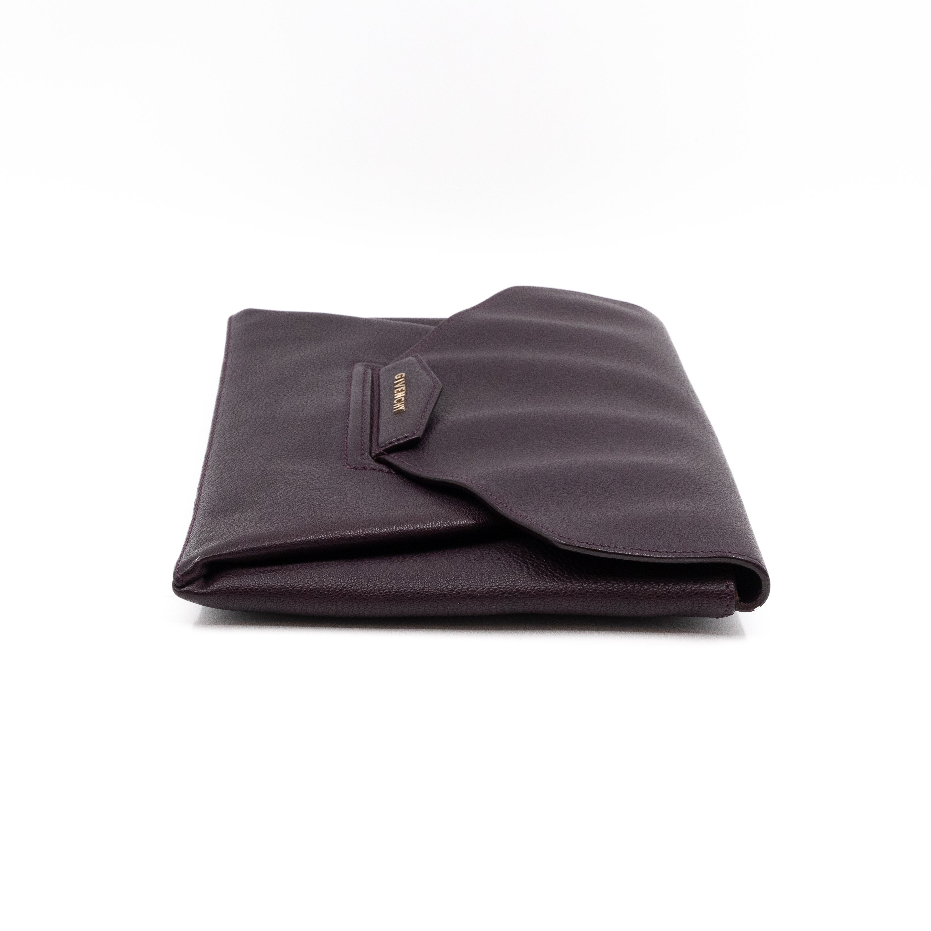 Antigona Envelope Clutch Purple Leather