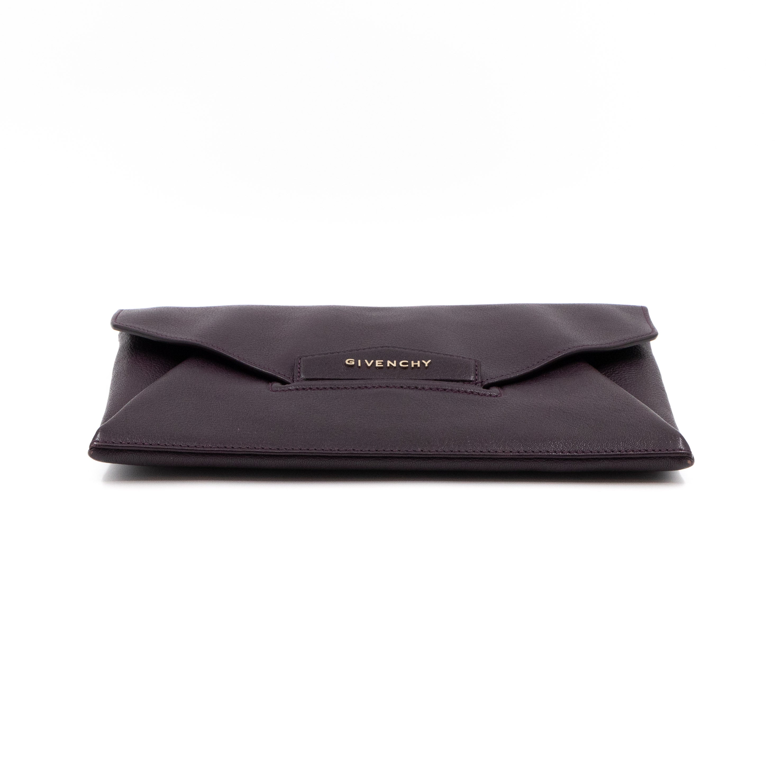 Antigona Envelope Clutch Purple Leather