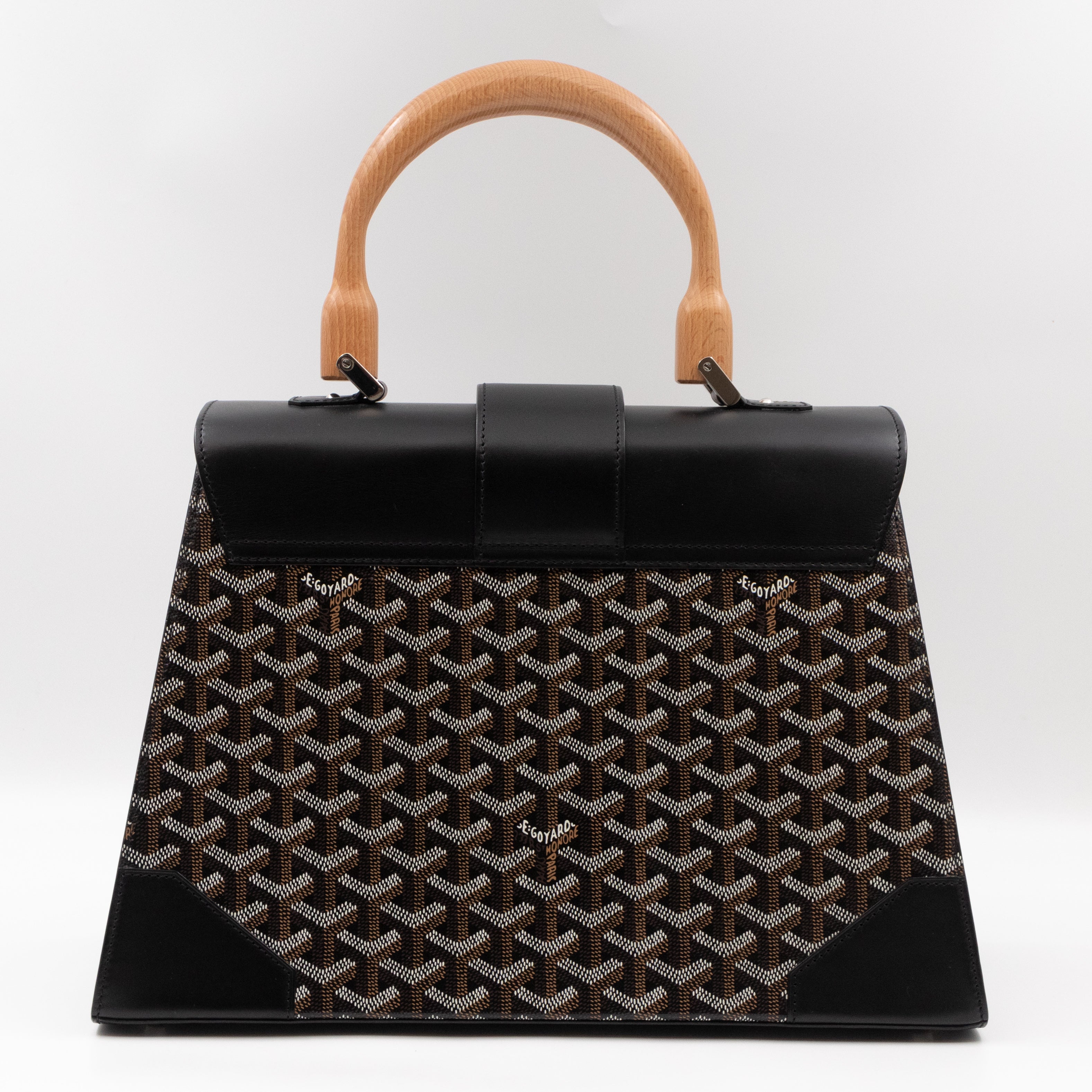 Saigon MM Black Goyardine Canvas