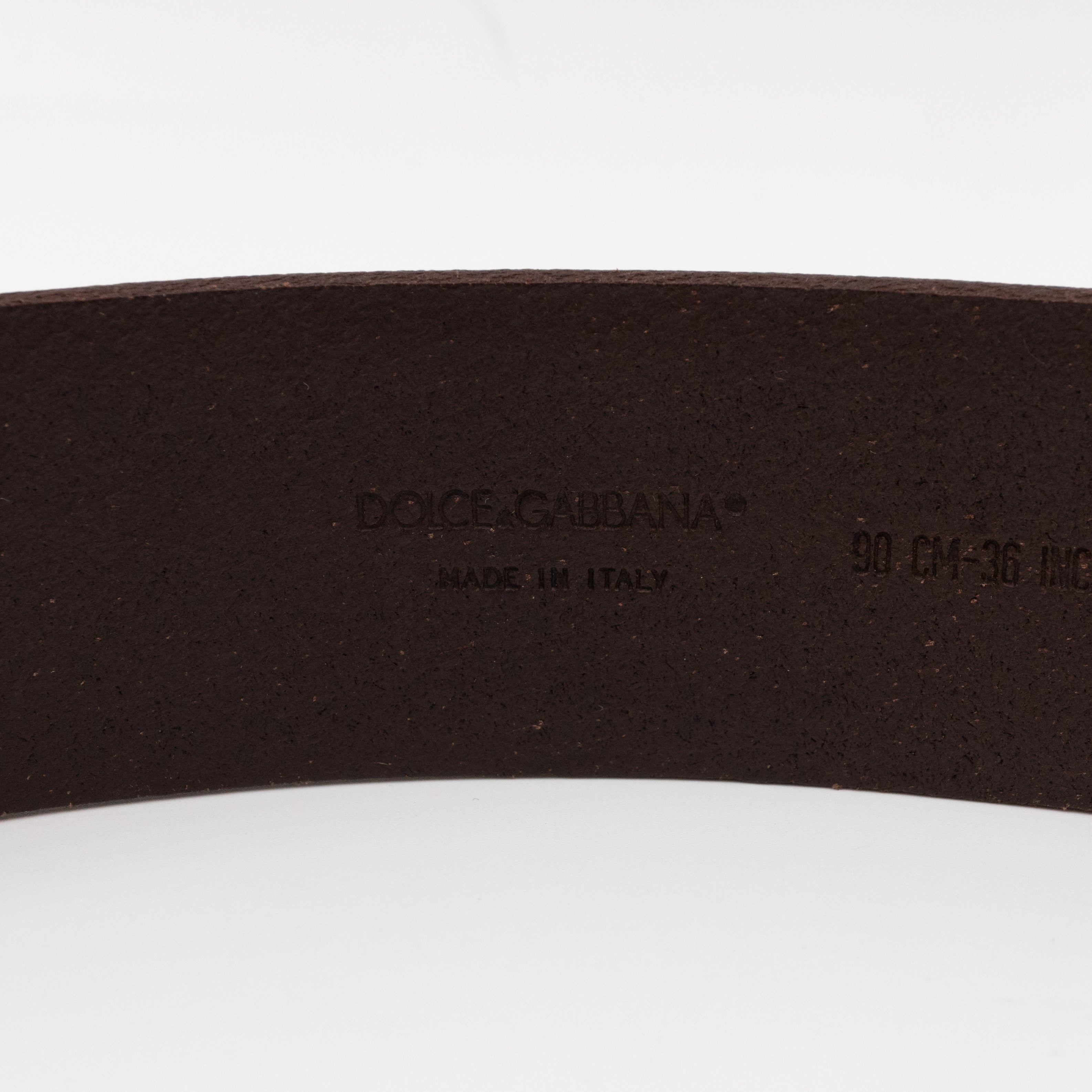 D&G Brown Leather Belt 90/36