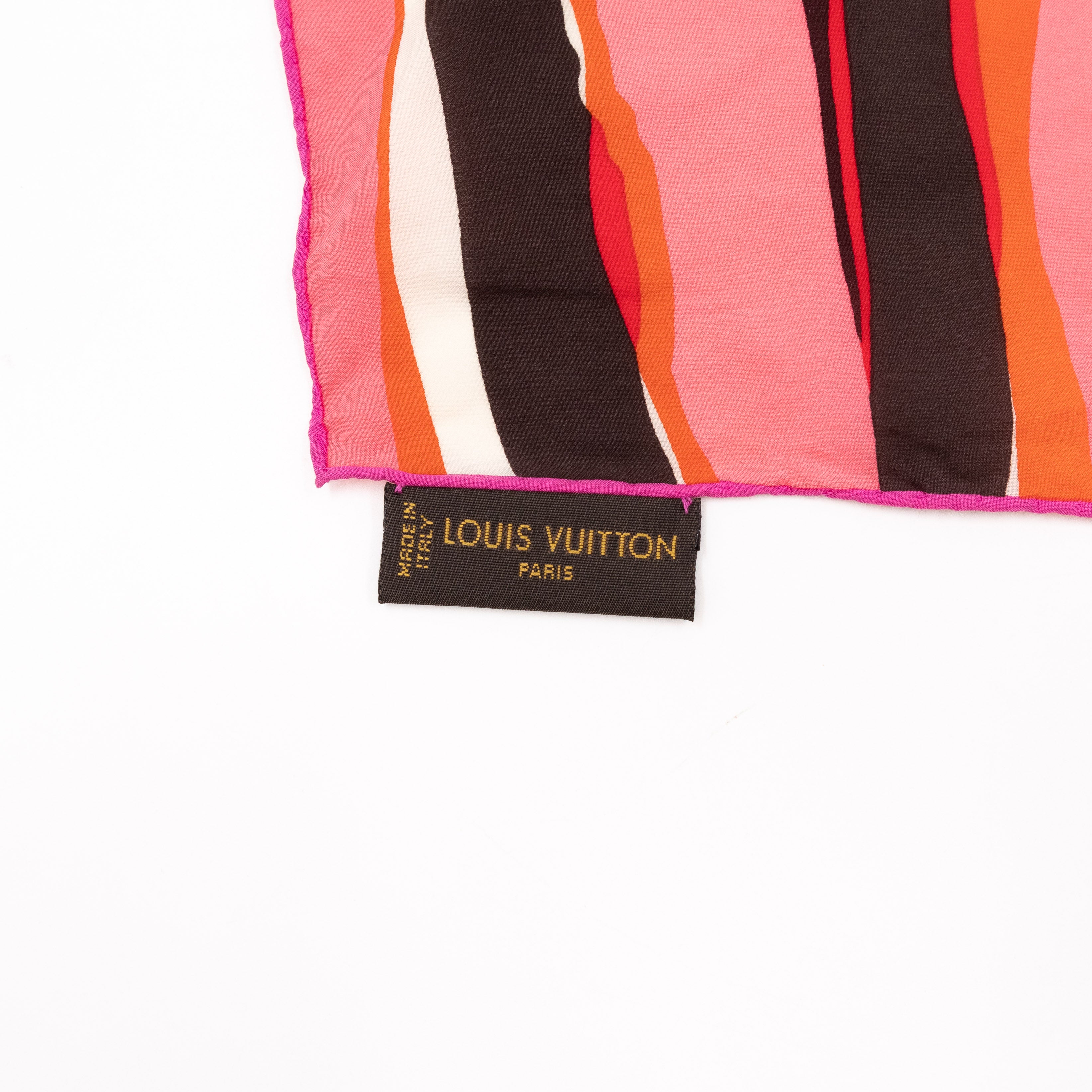 Zebra Silk Square Scarf Pink