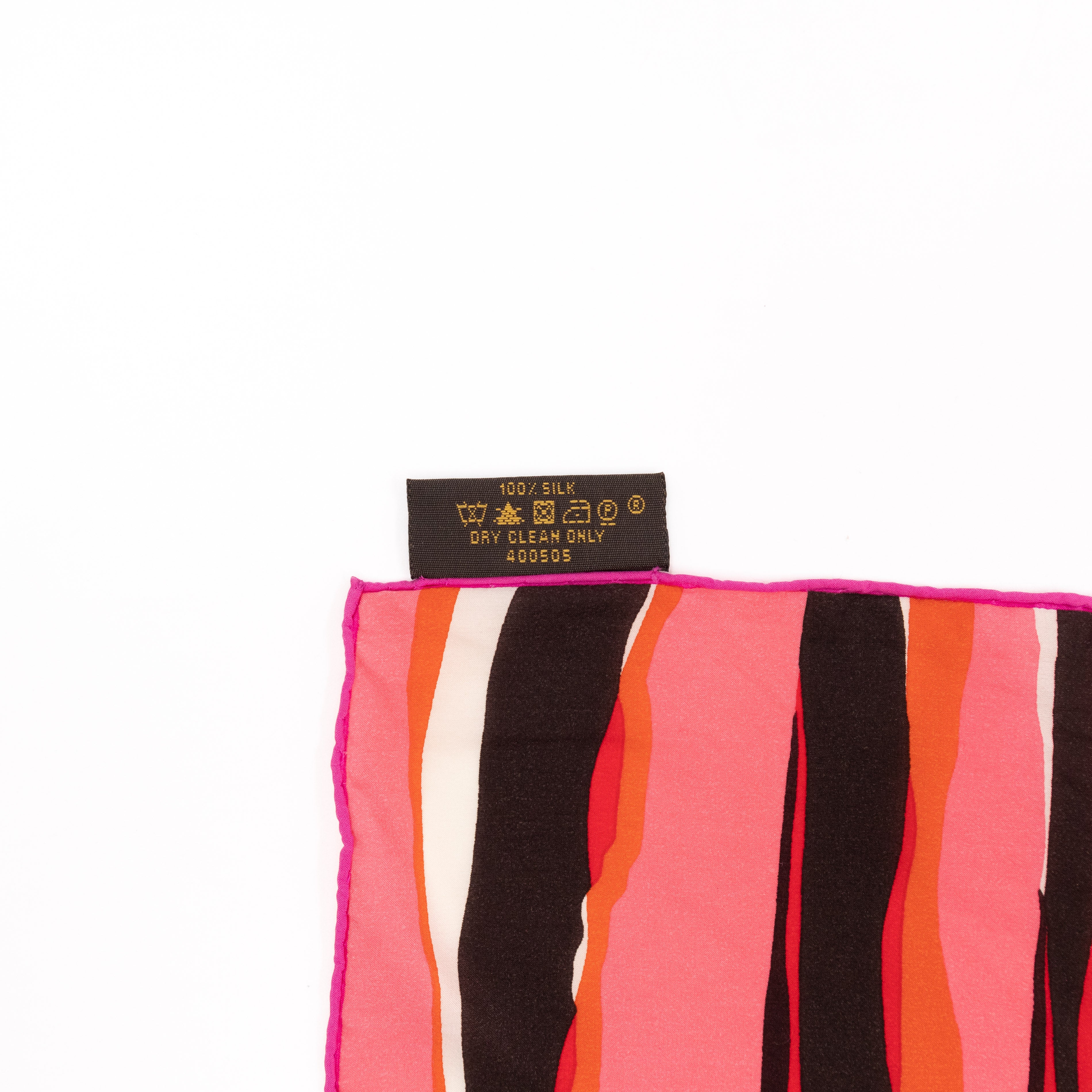 Zebra Silk Square Scarf Pink