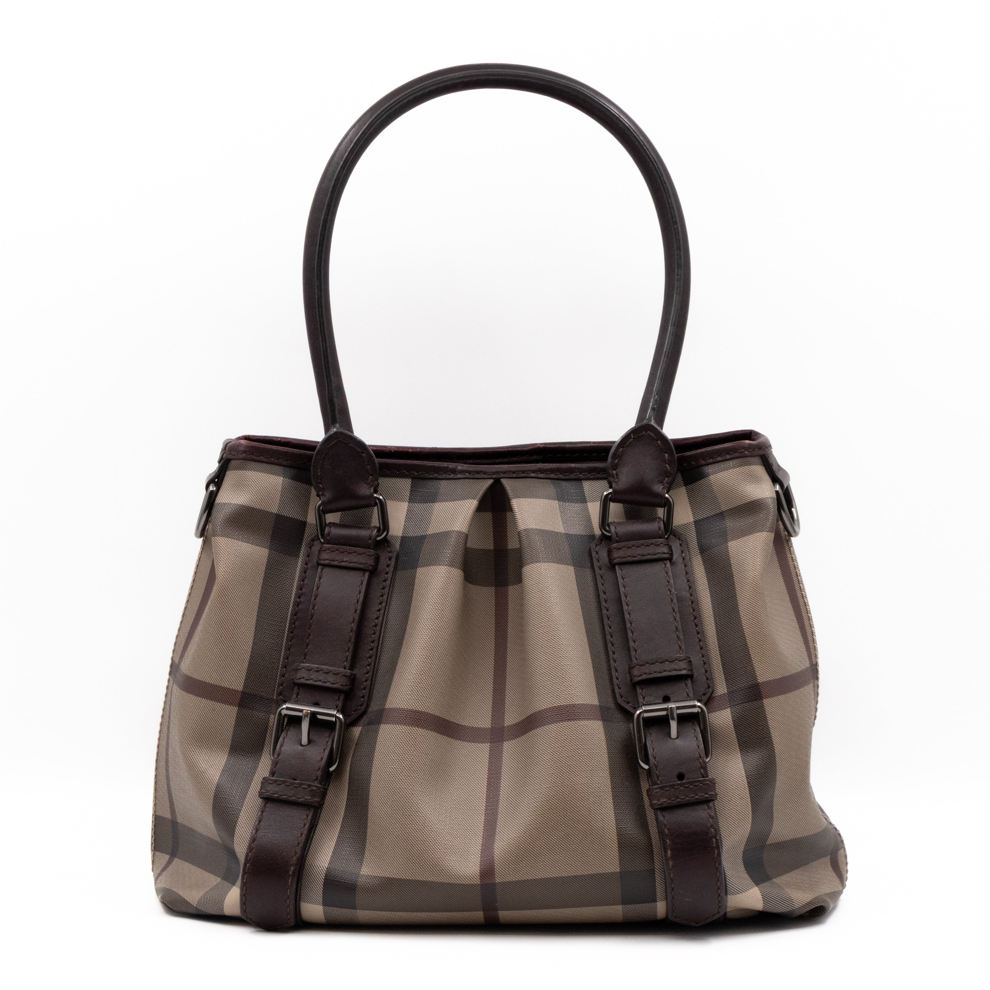 Small Northfield Gray Check Tote Bag