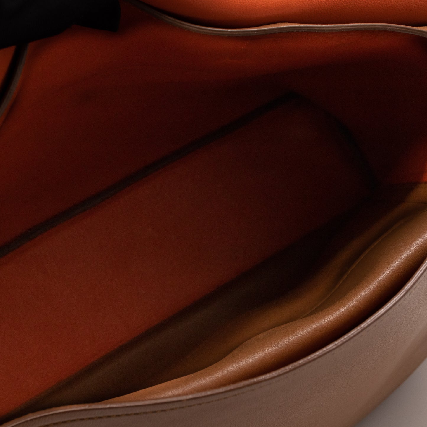 Flap Tote Bag Brown Vitello Leather