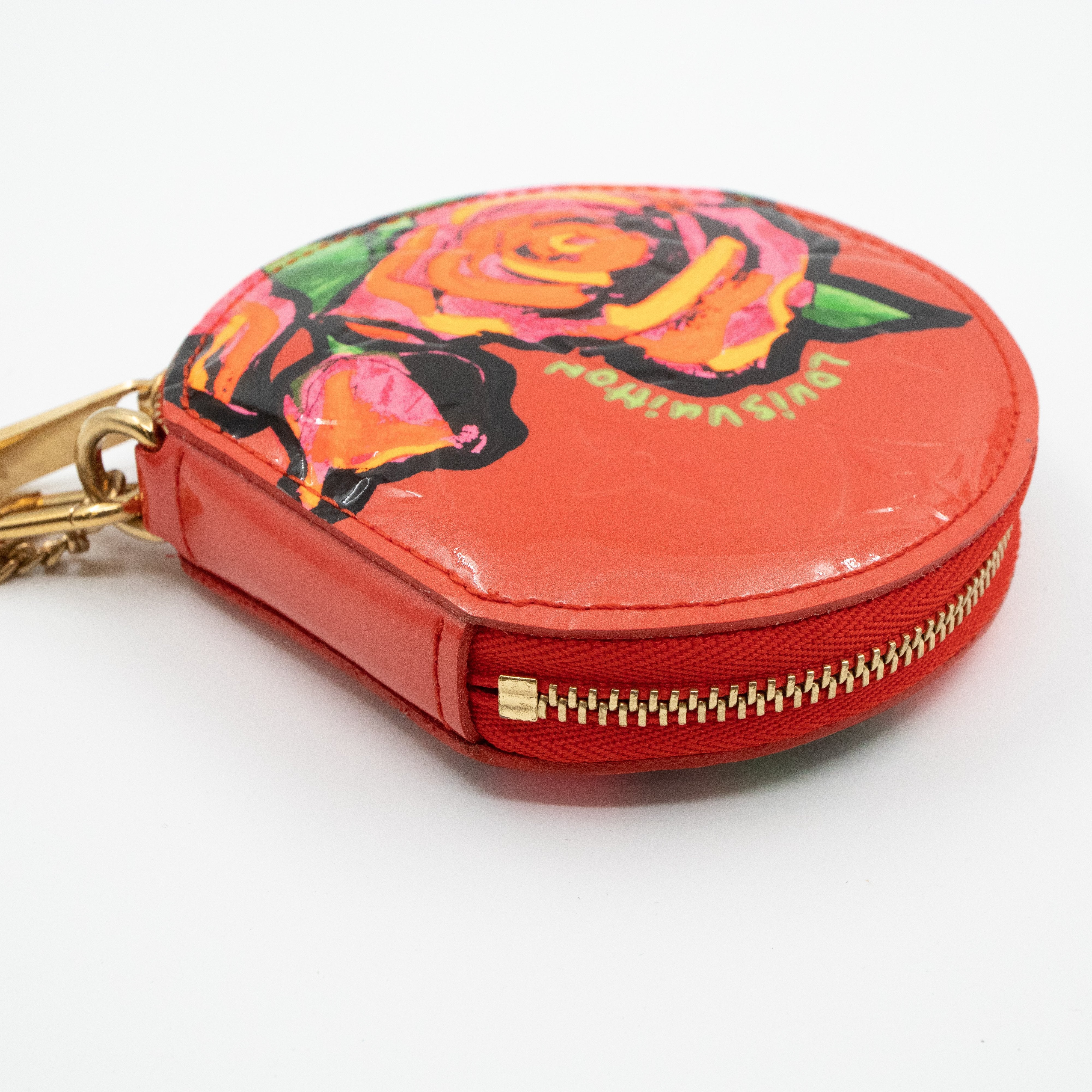Coin Purse Roses Vernis Orange Sunset