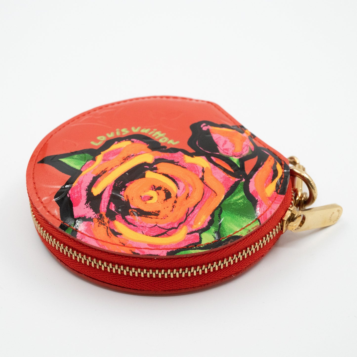 Coin Purse Roses Vernis Orange Sunset
