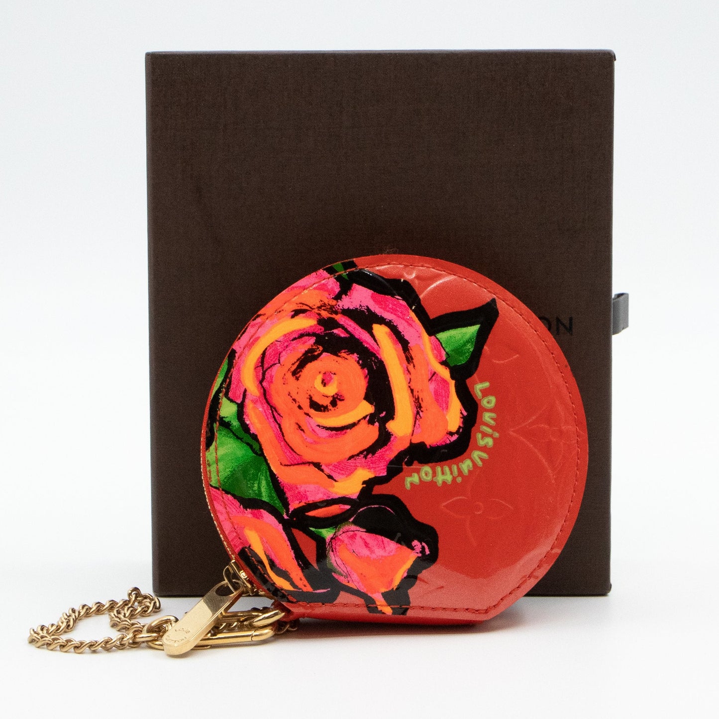 Coin Purse Roses Vernis Orange Sunset