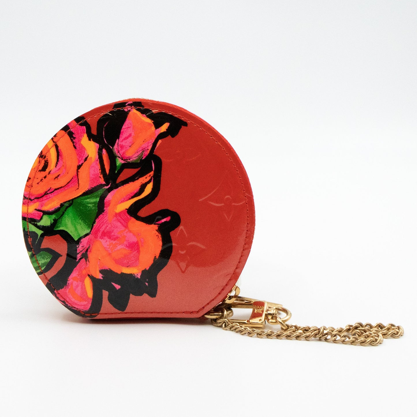 Coin Purse Roses Vernis Orange Sunset