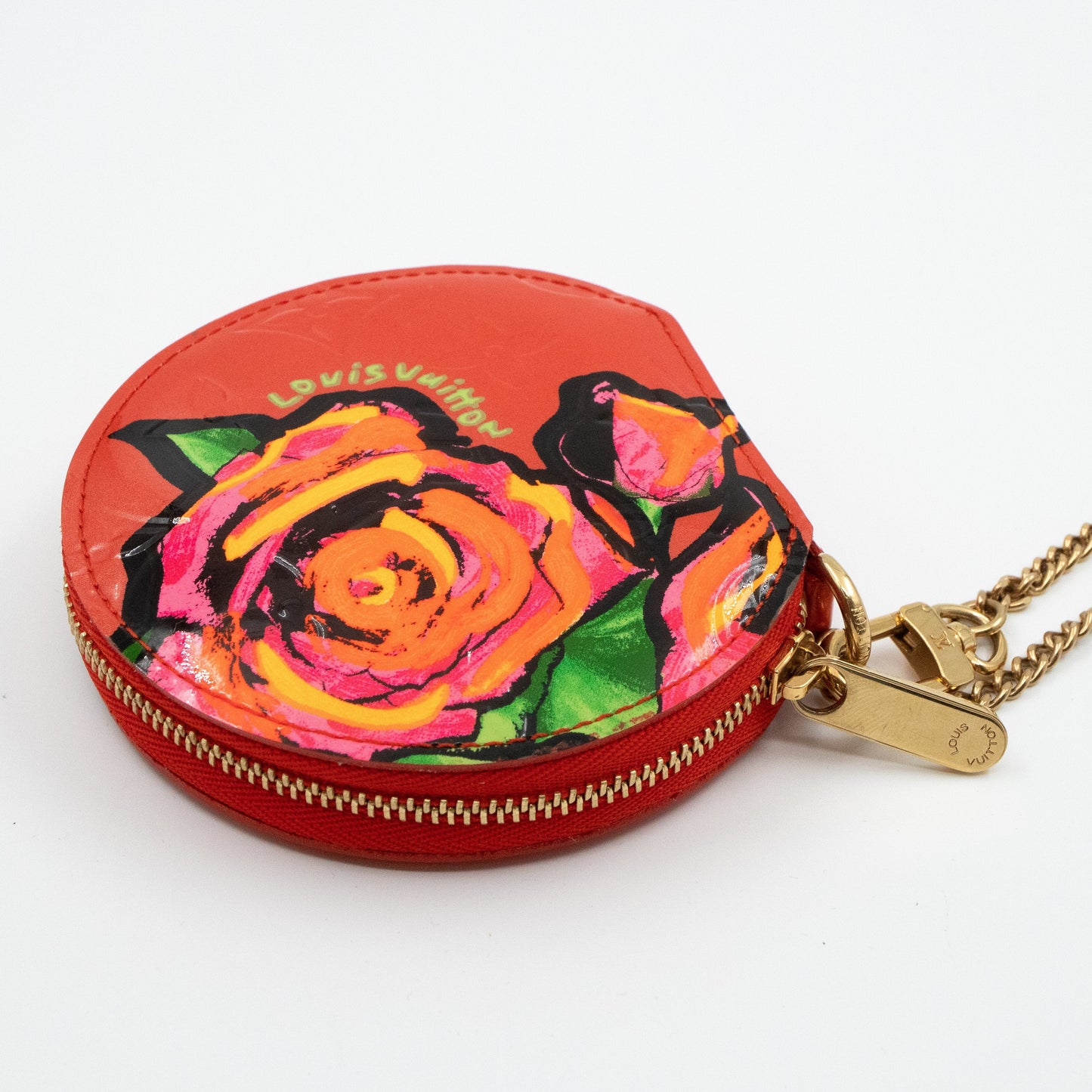 Coin Purse Roses Vernis Orange Sunset
