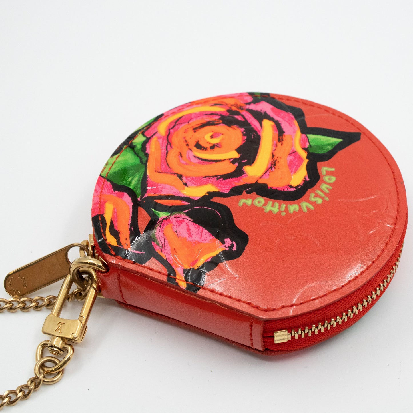 Coin Purse Roses Vernis Orange Sunset
