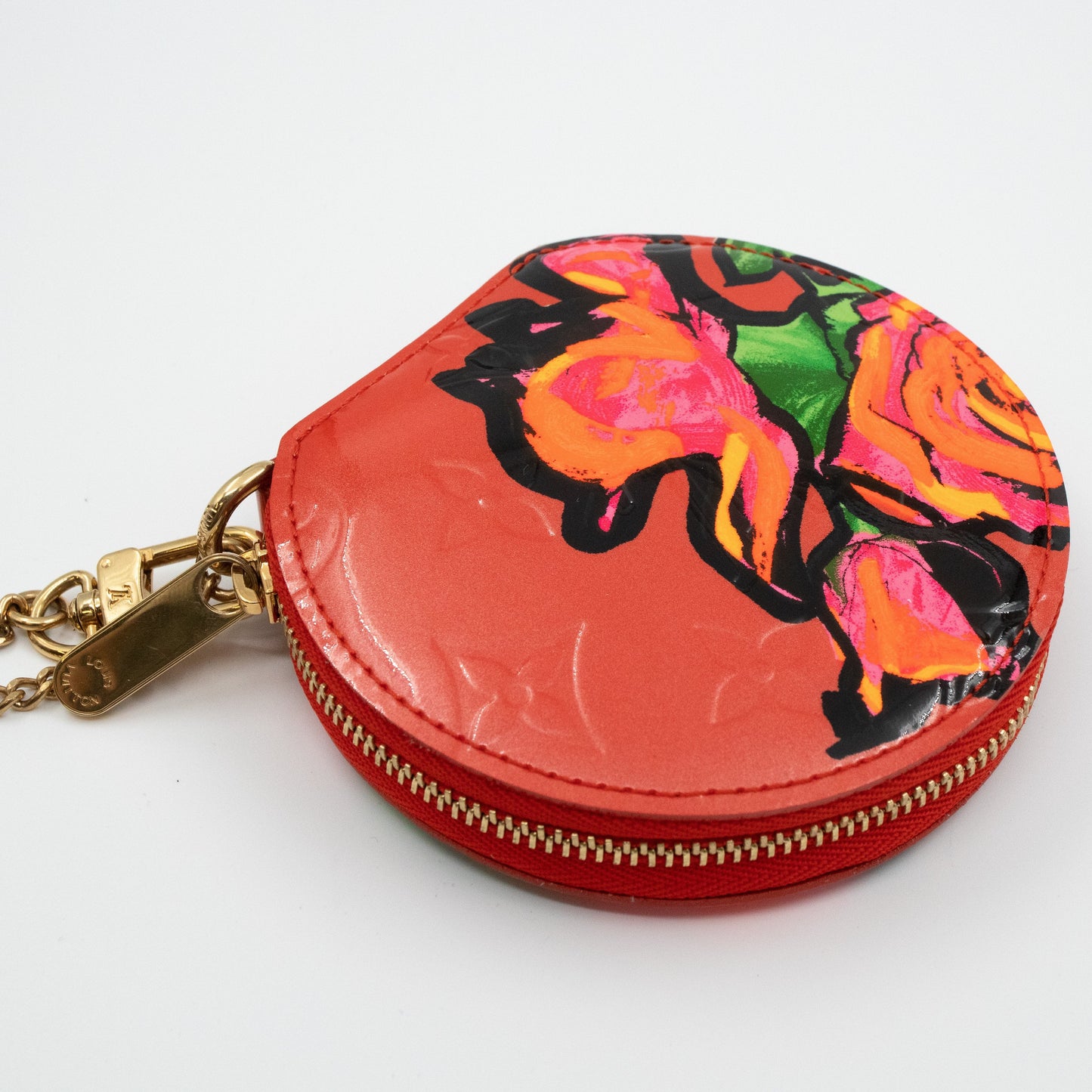 Coin Purse Roses Vernis Orange Sunset