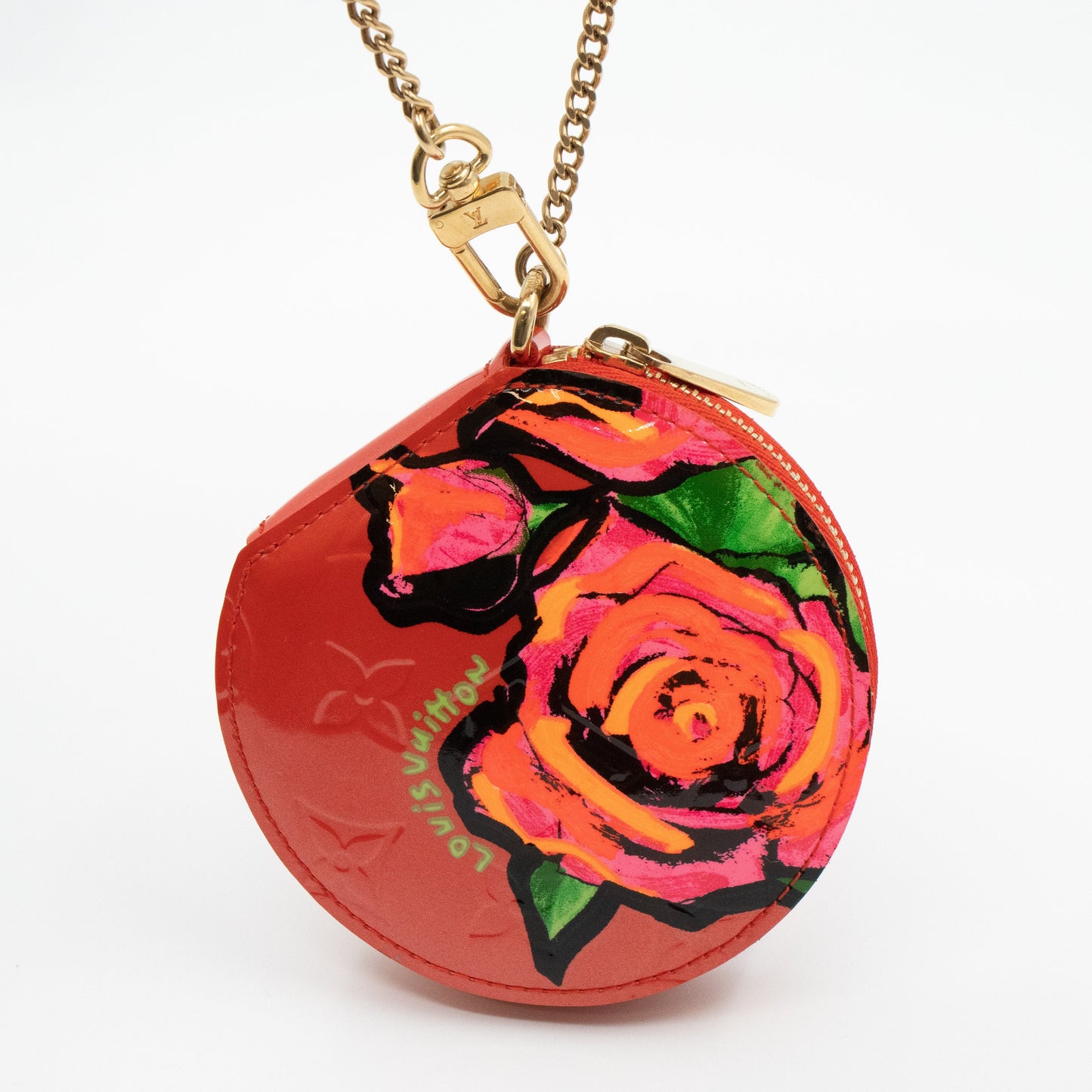 Coin Purse Roses Vernis Orange Sunset