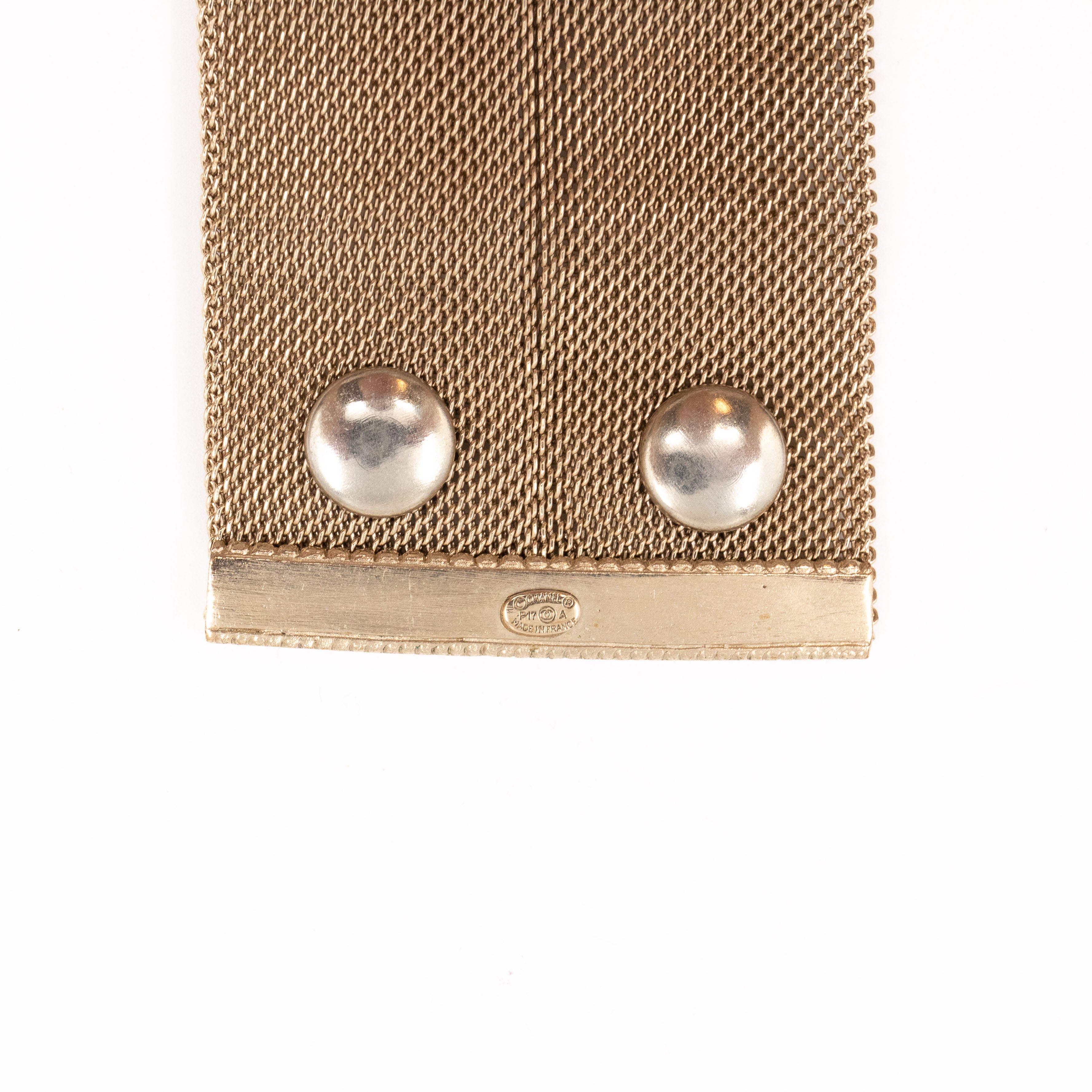 CC Metal Mesh Bracelet Gold