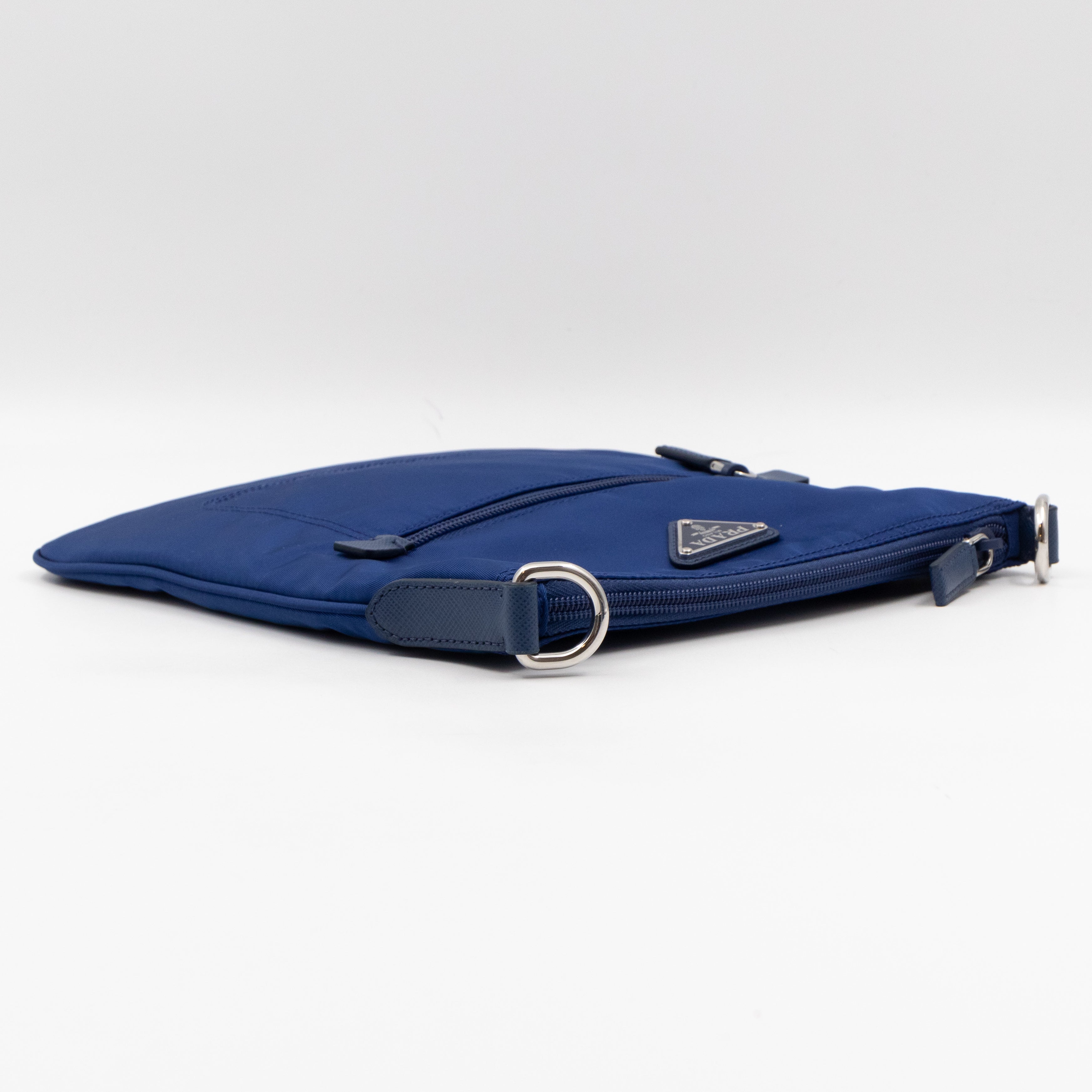 Small Messenger Blue Tessuto Nylon