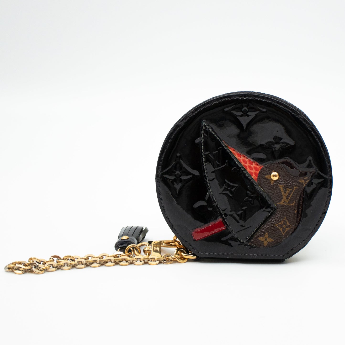 Coin Purse Animaux Vernis Black