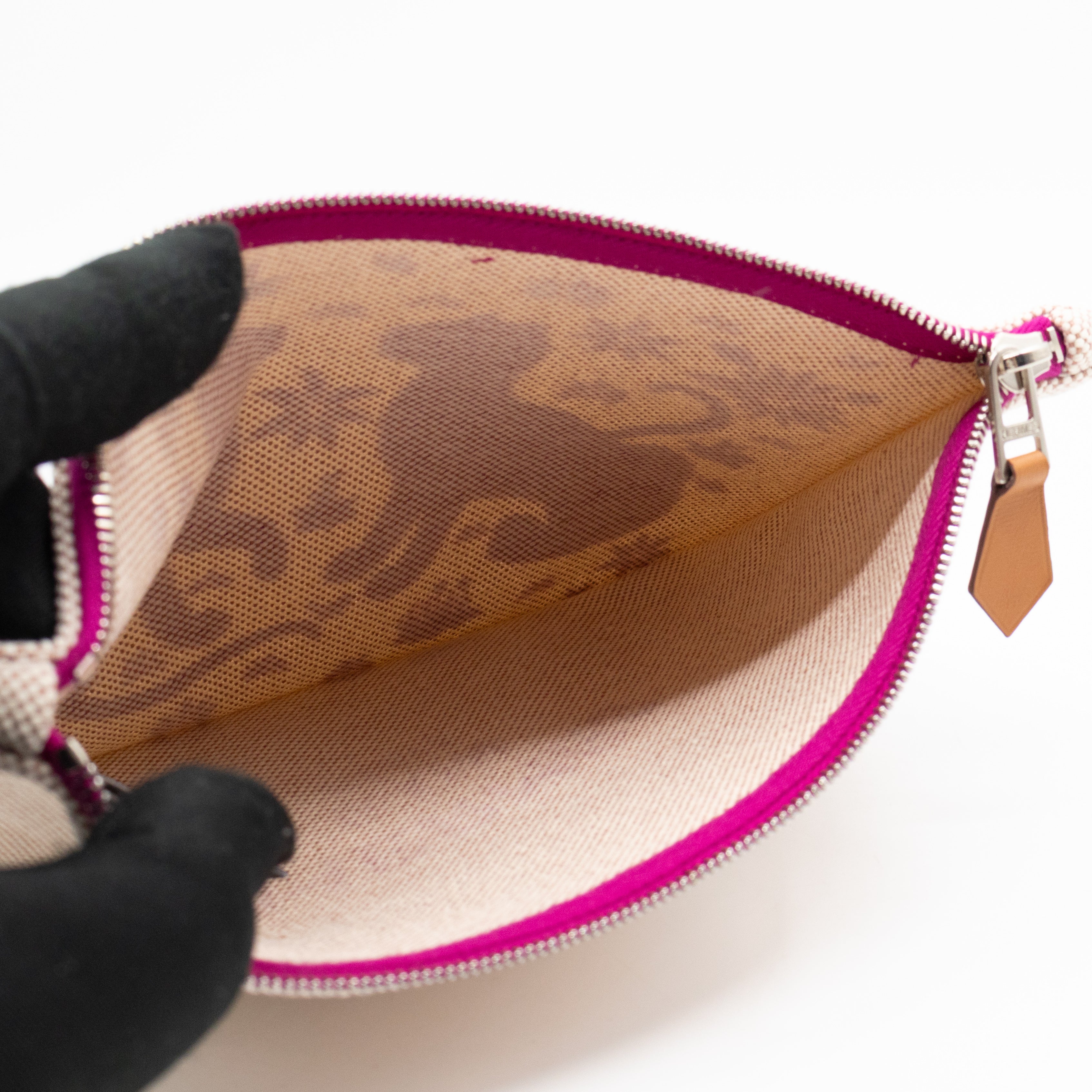 Les Leopards Case Small Bougainvillea & Beige