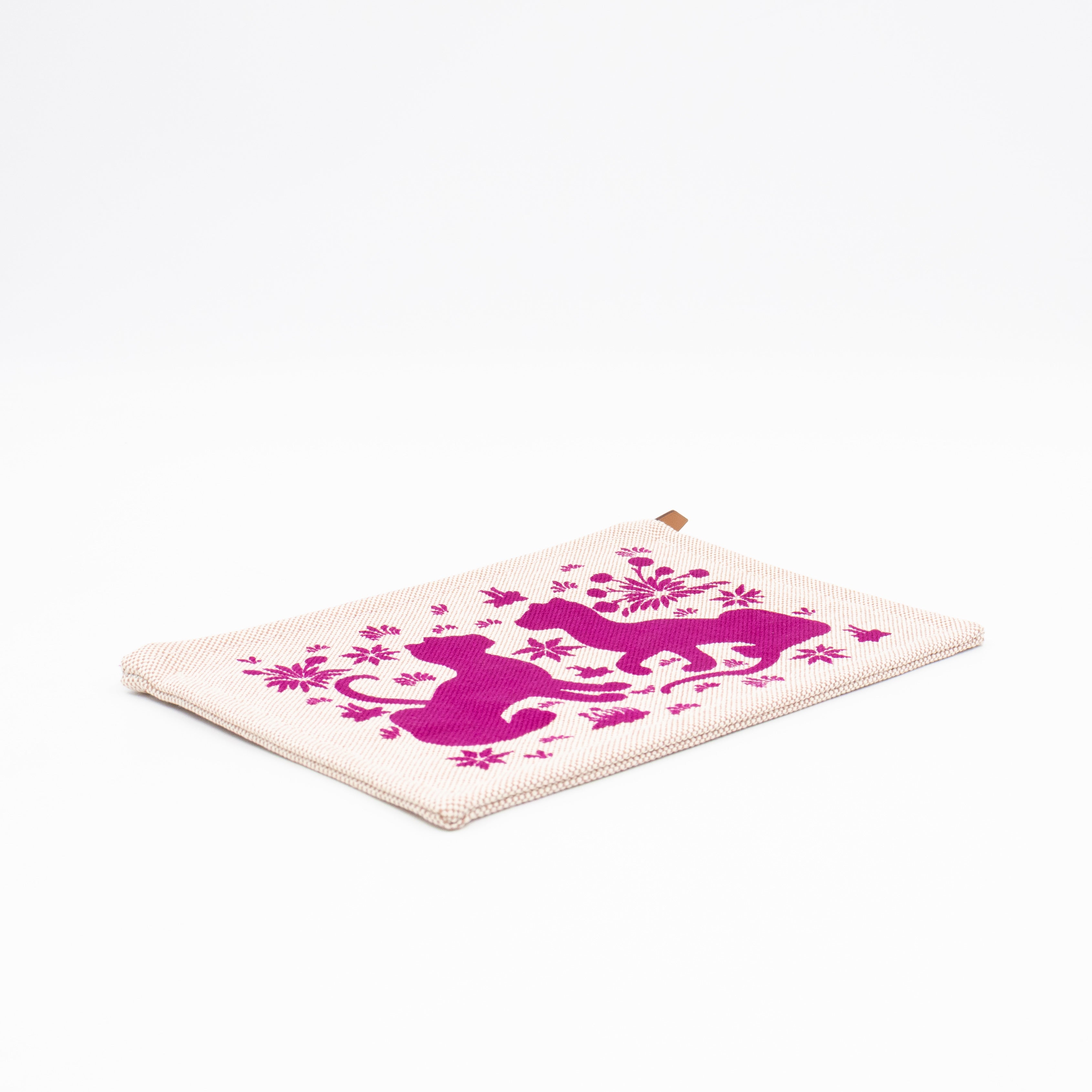 Les Leopards Case Small Bougainvillea & Beige