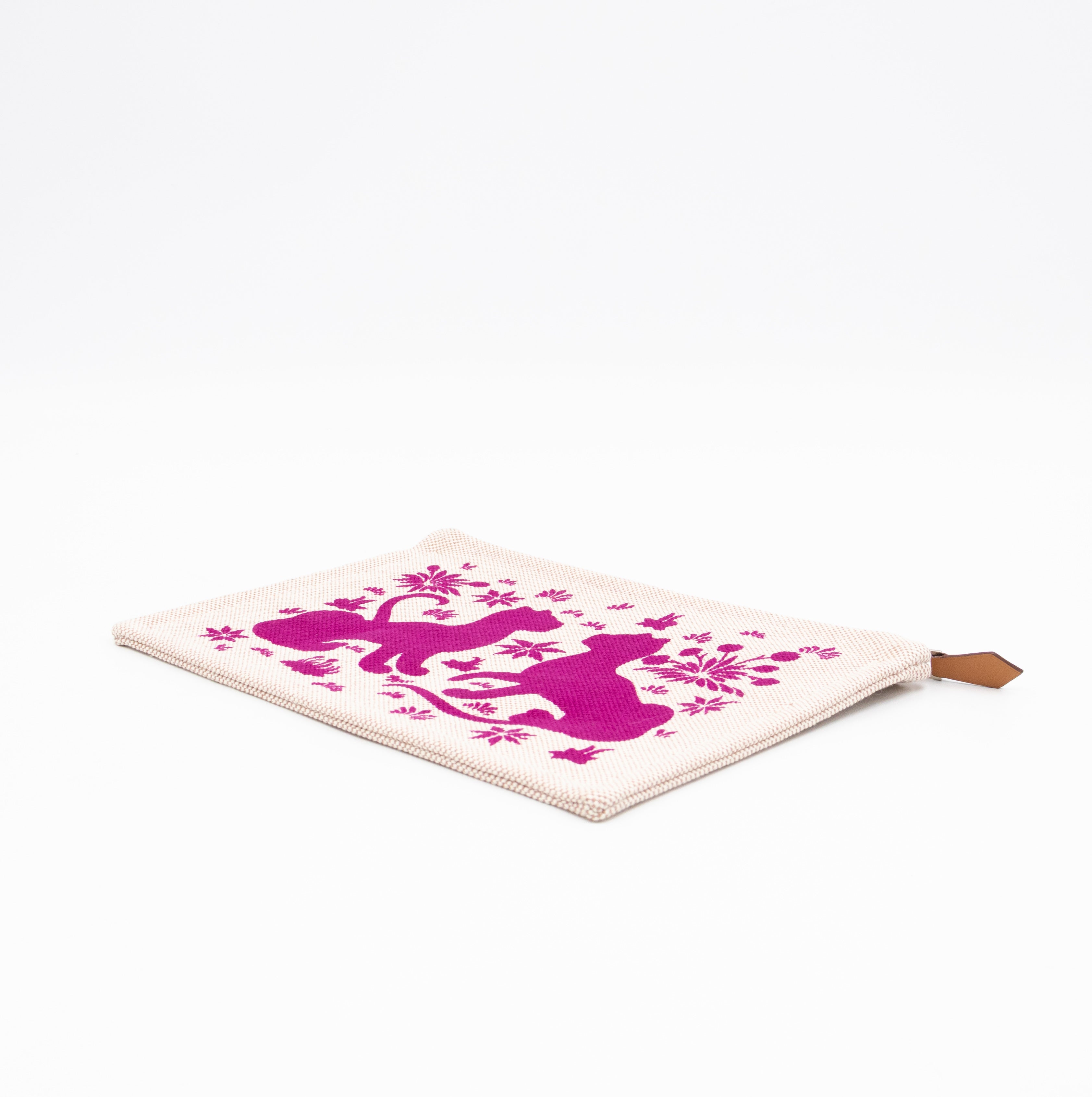 Les Leopards Case Small Bougainvillea & Beige