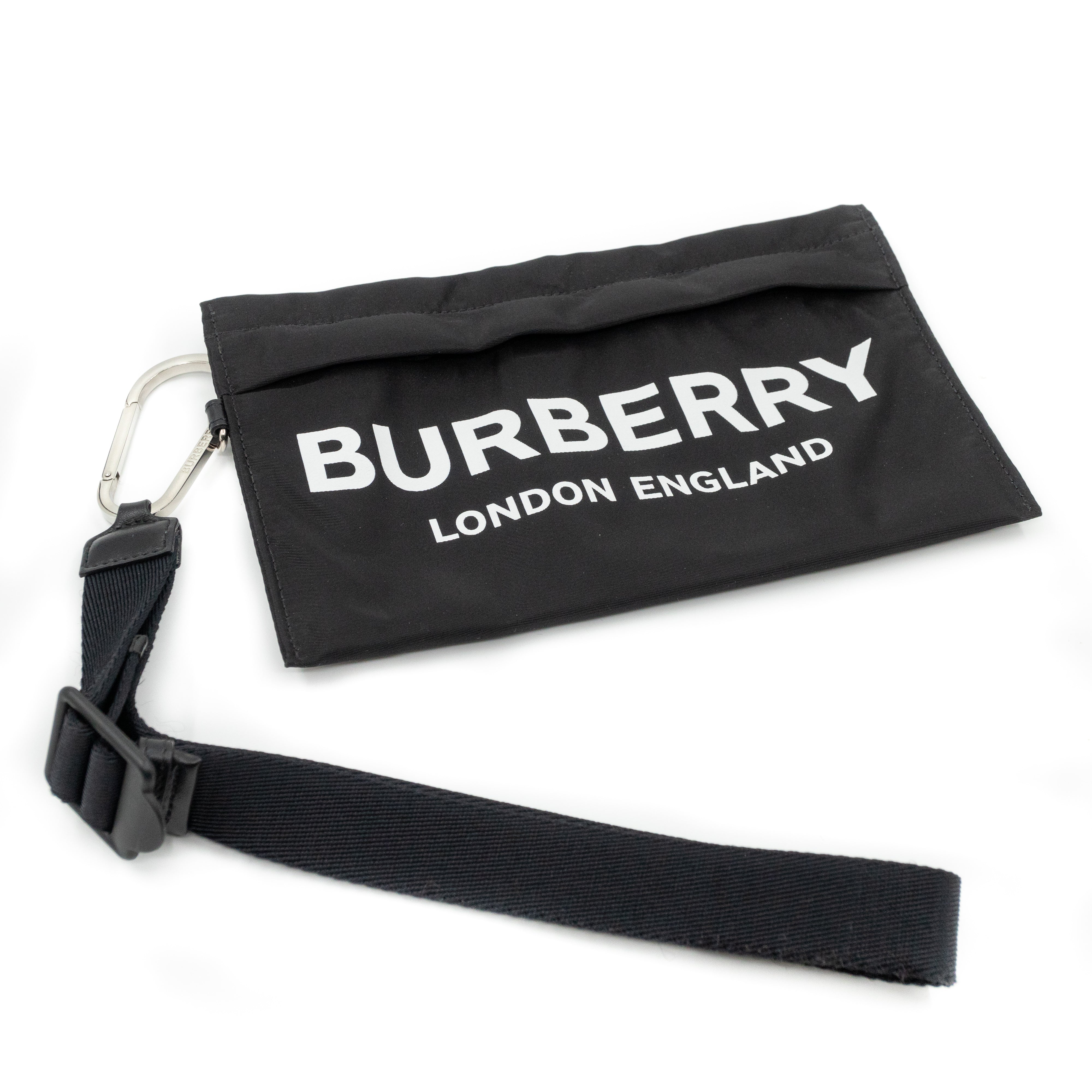Logo Wrist Pouch Black Nylon