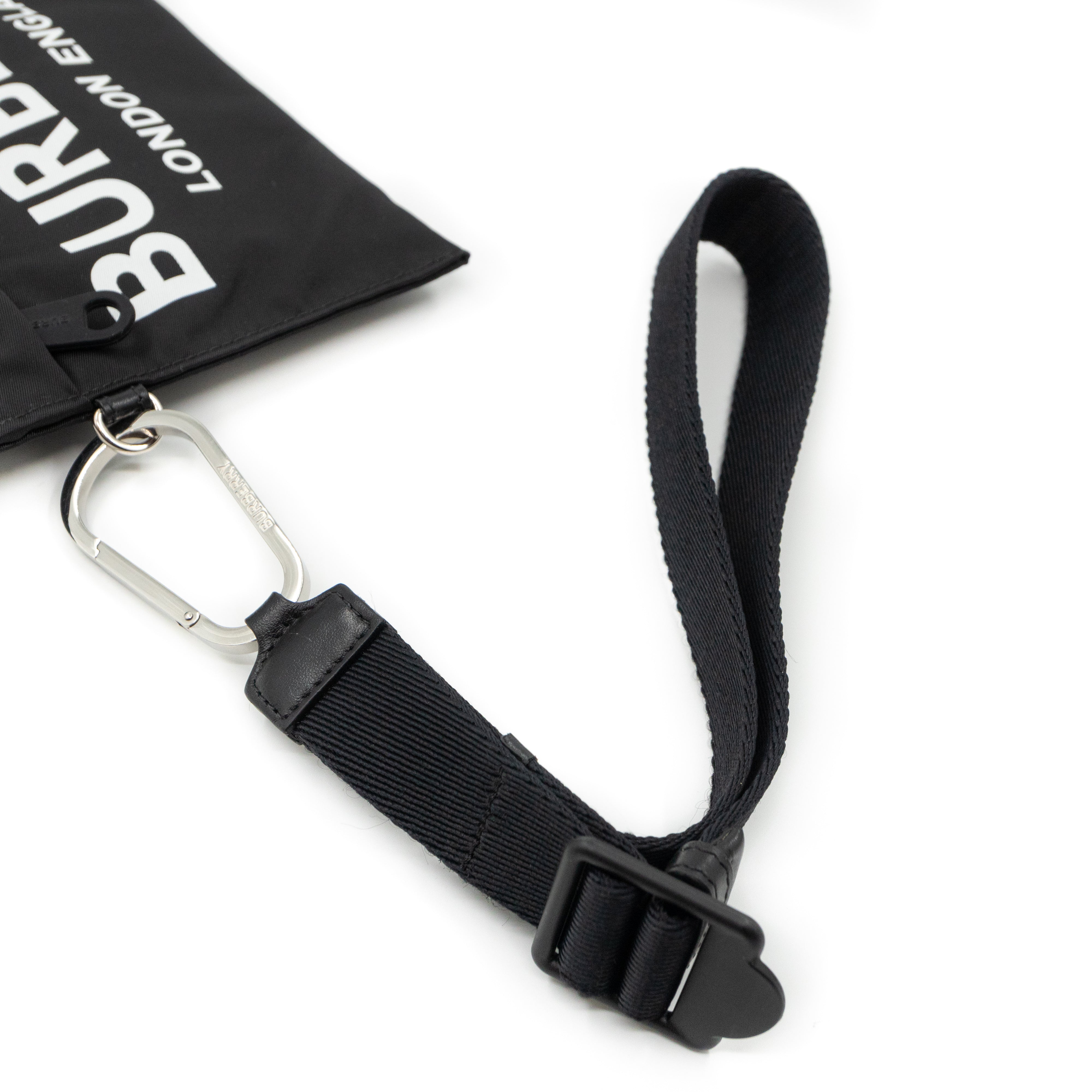 Logo Wrist Pouch Black Nylon