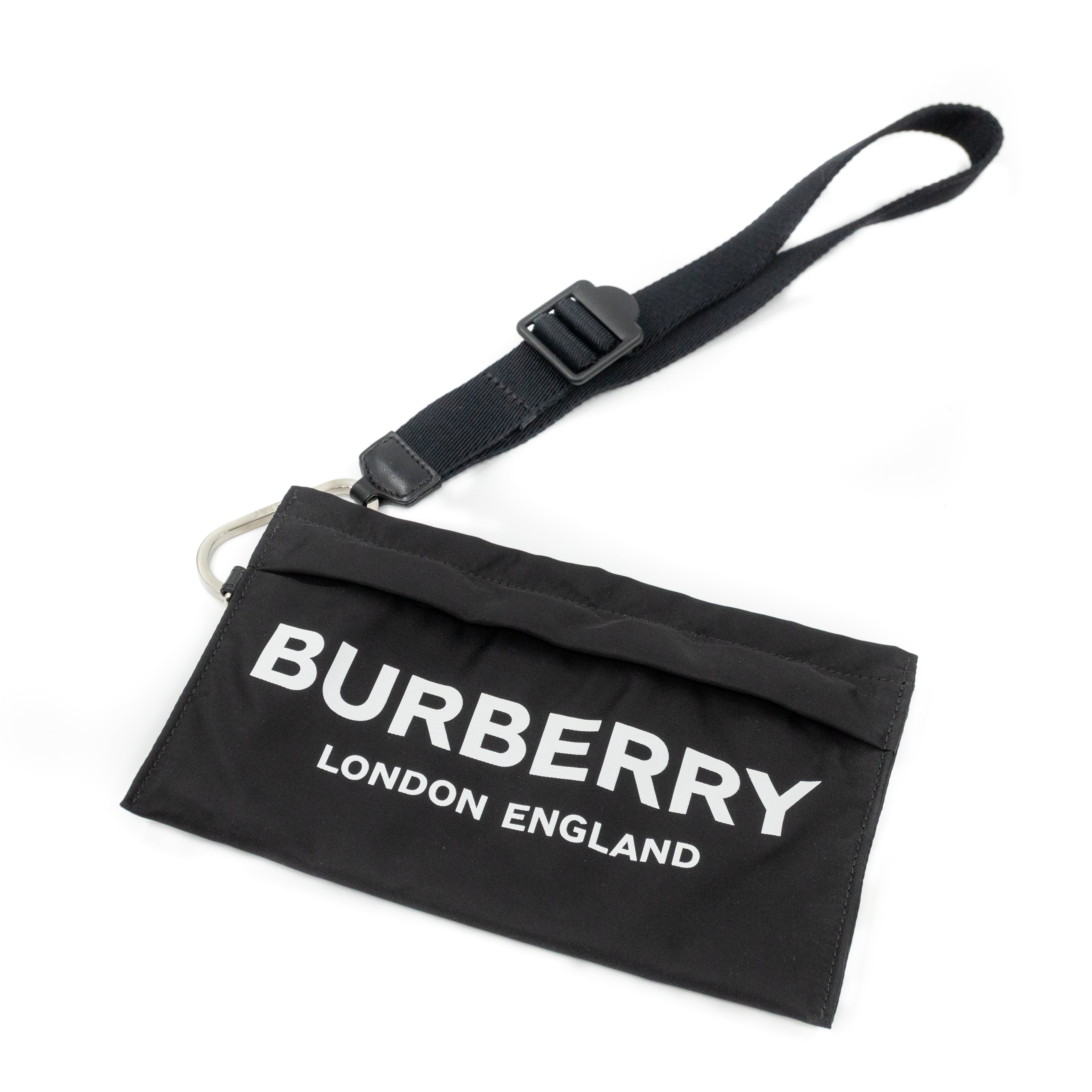 Logo Wrist Pouch Black Nylon
