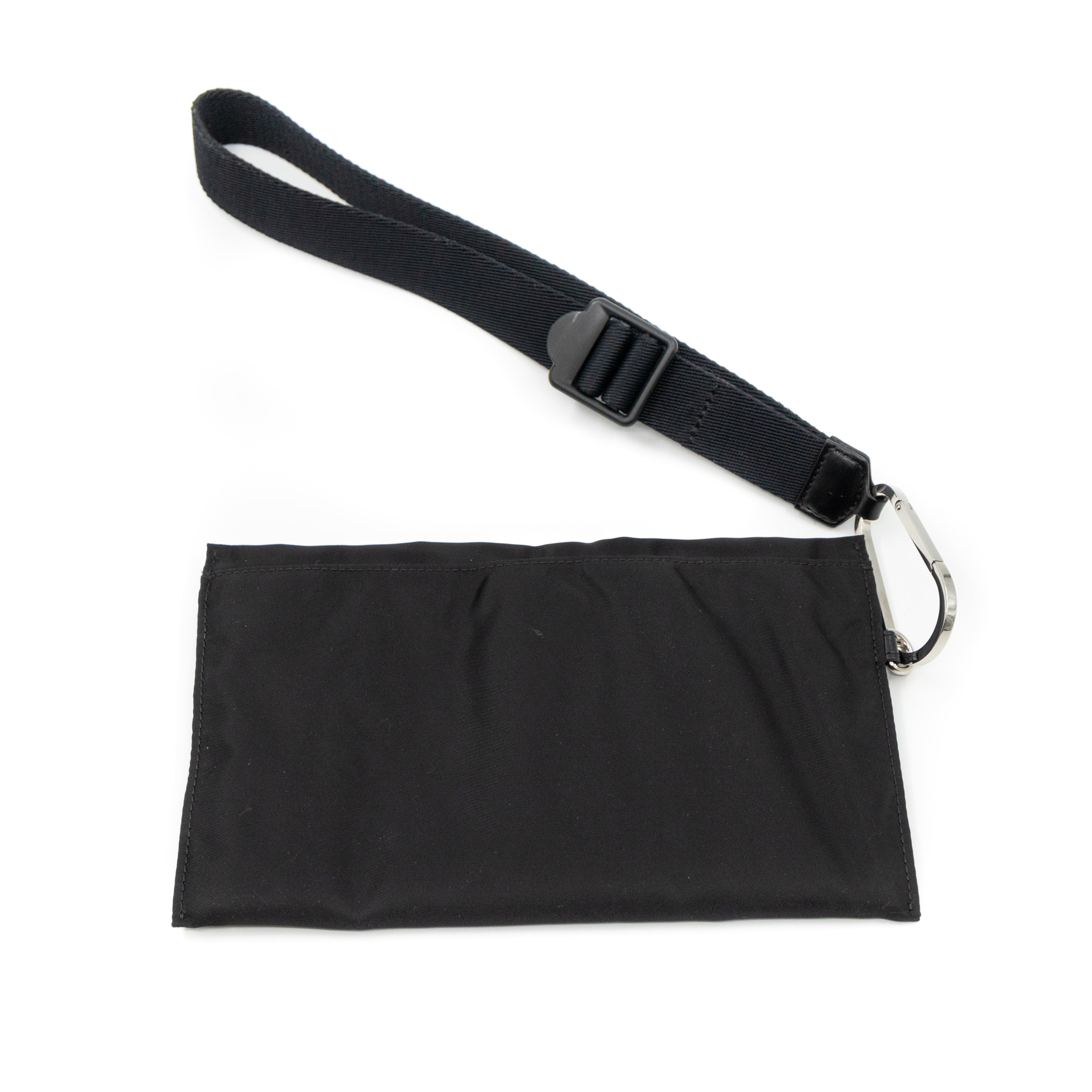 Logo Wrist Pouch Black Nylon