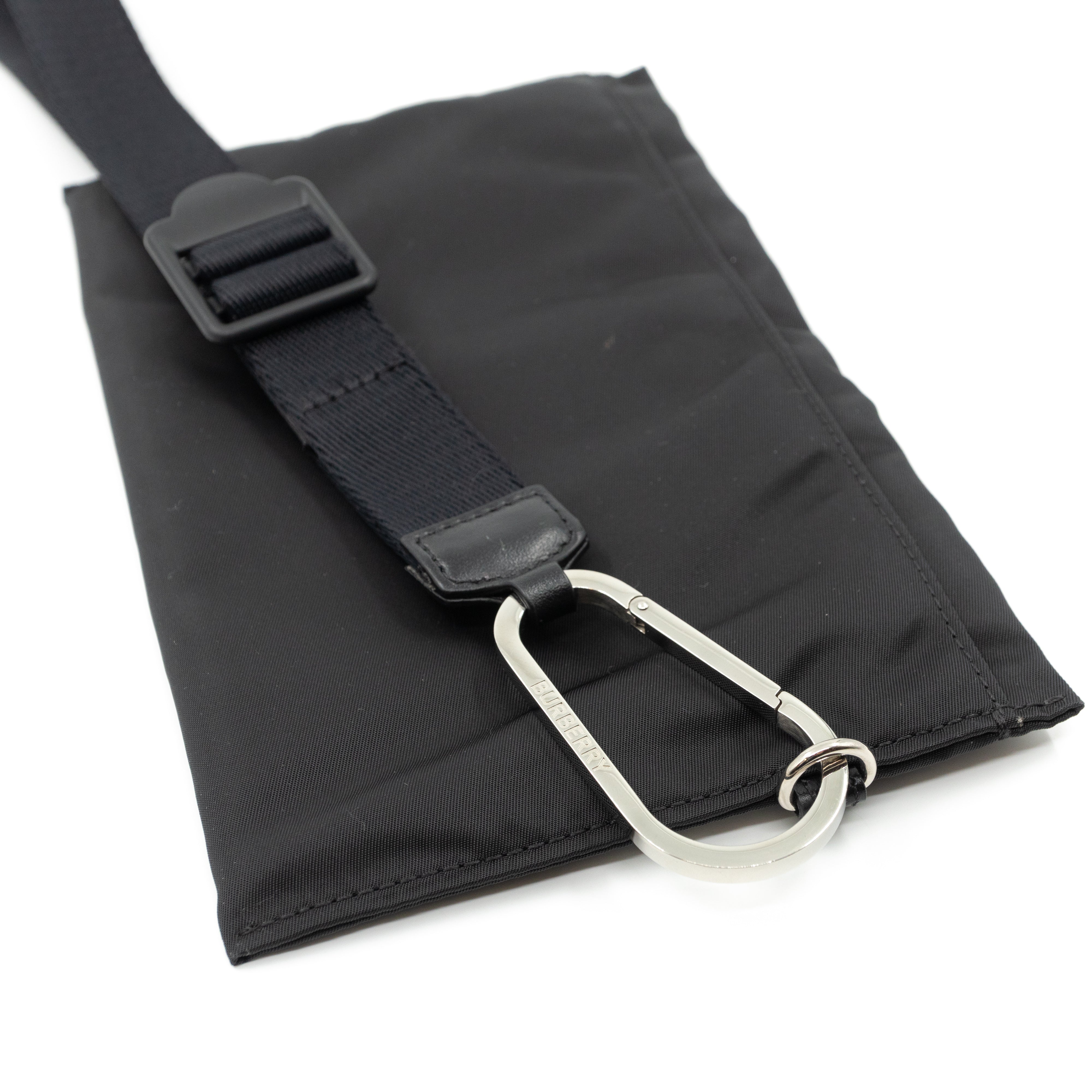 Logo Wrist Pouch Black Nylon
