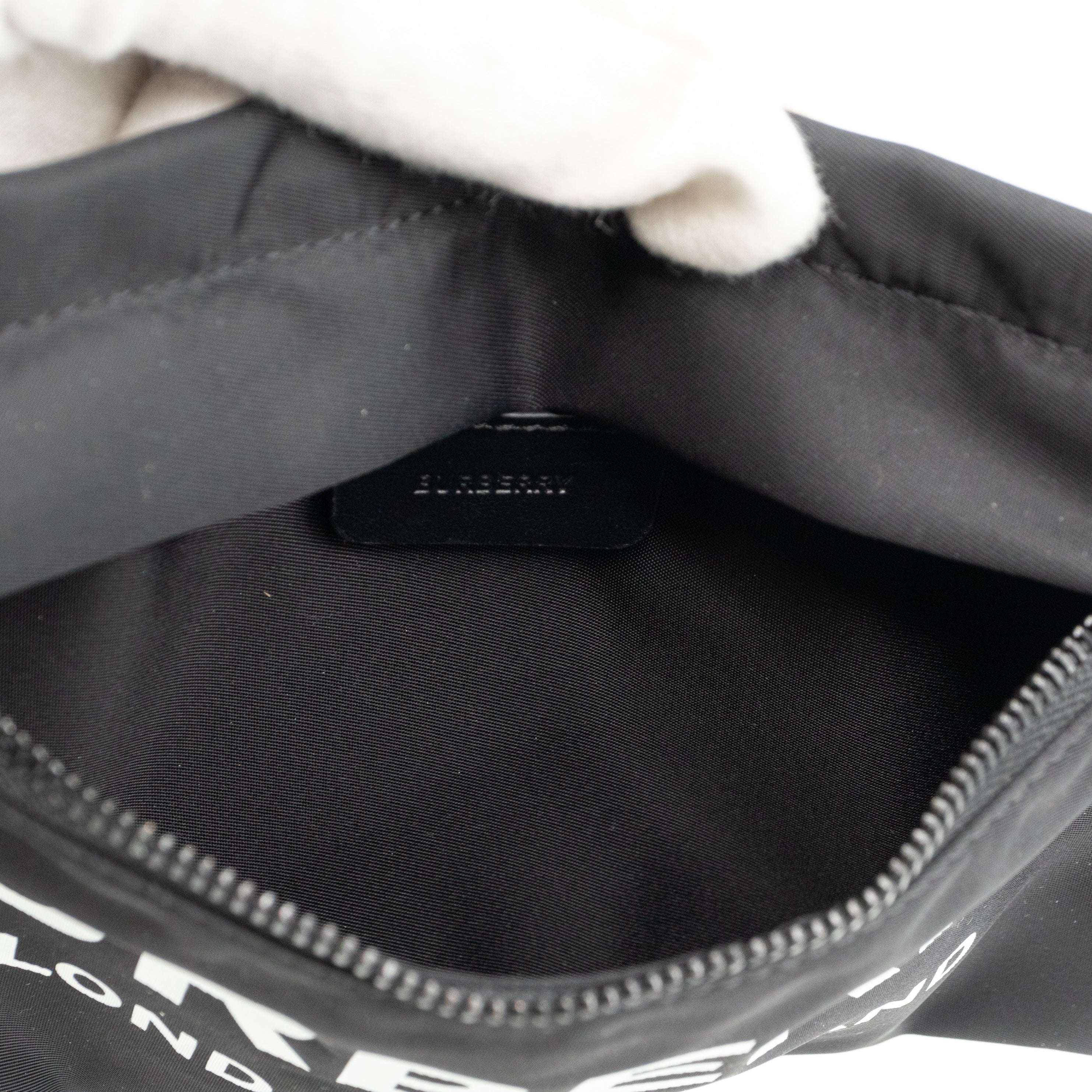 Logo Wrist Pouch Black Nylon