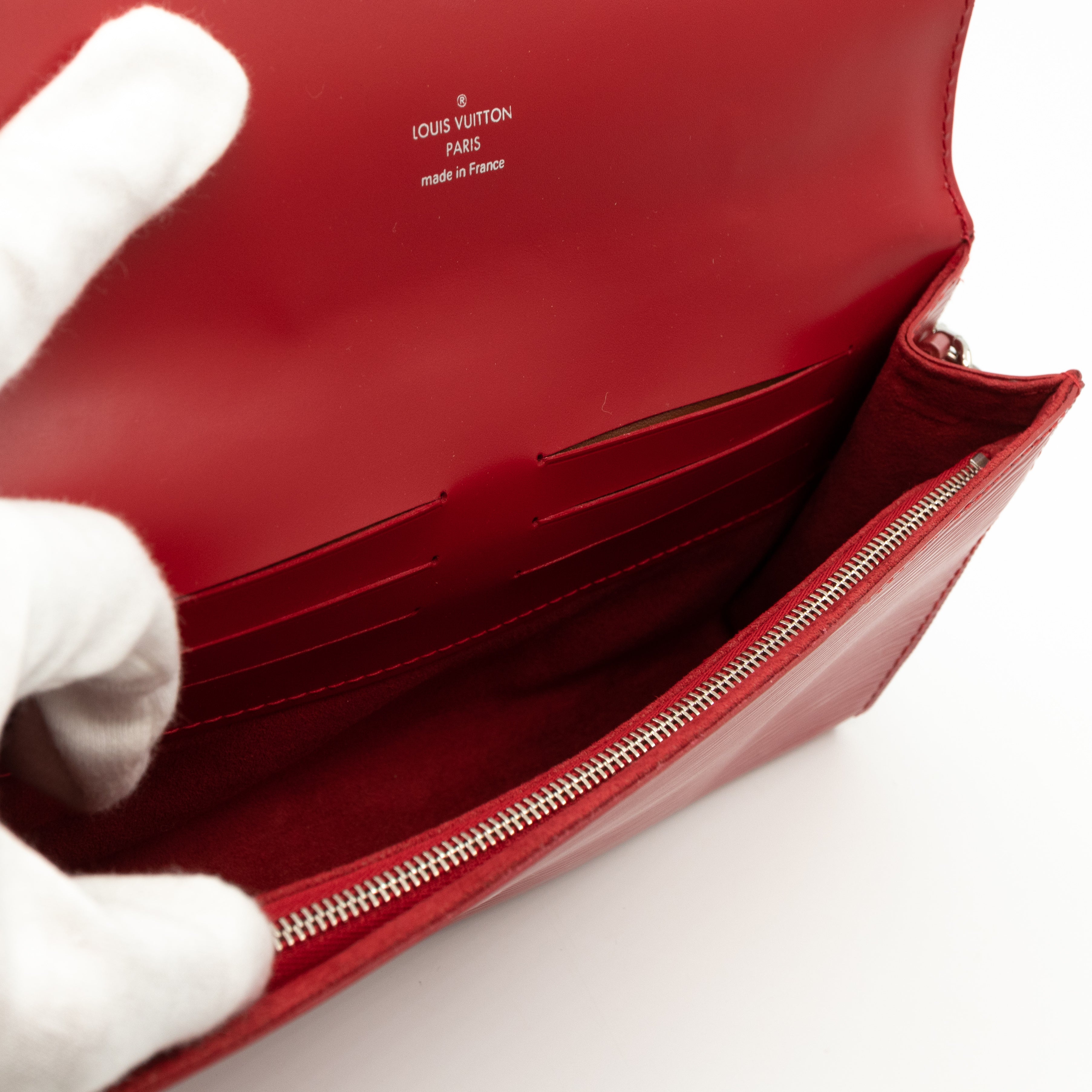 Sevigne Clutch Epi Leather Red