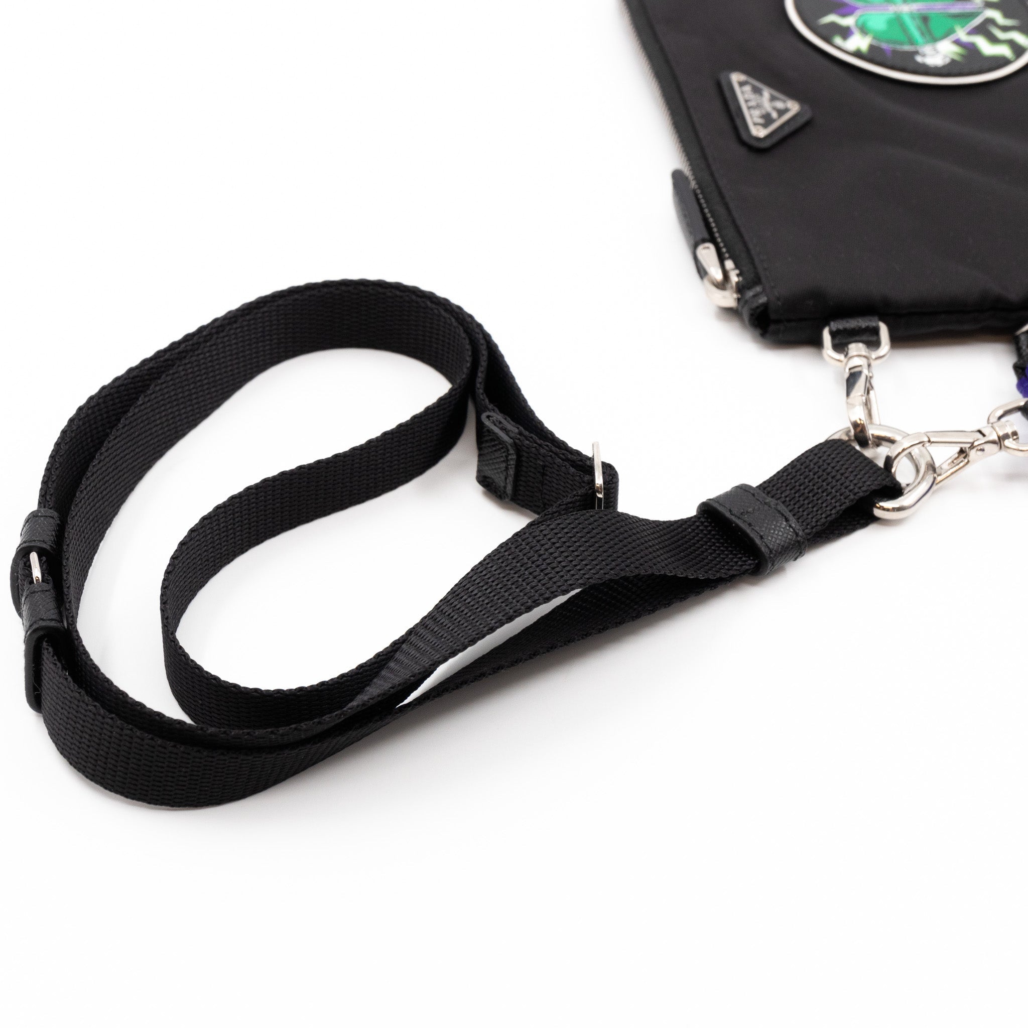 Lanyard Double Pouch Violet & Black Tessuto Nylon