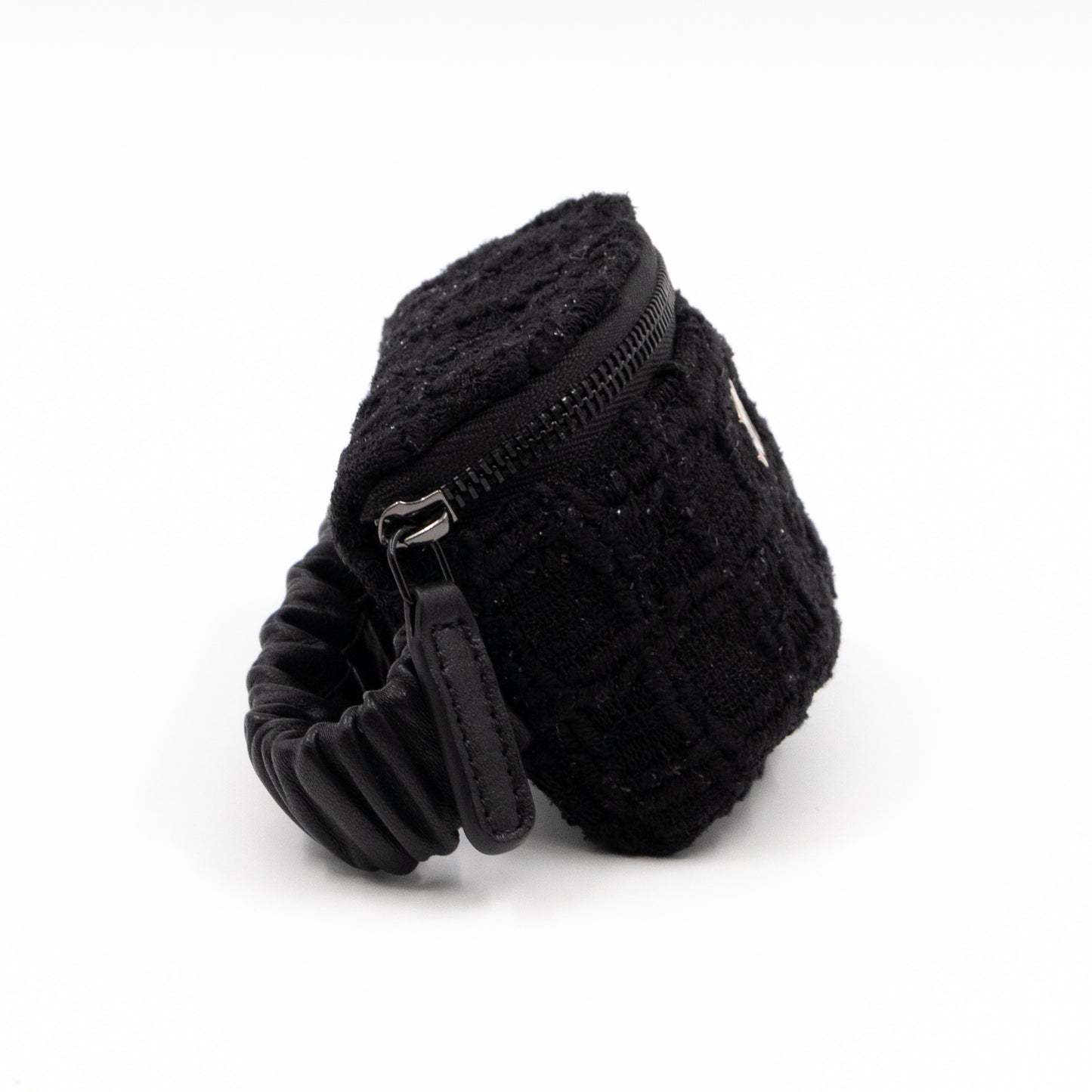 CC Arm Coin Purse Black Tweed