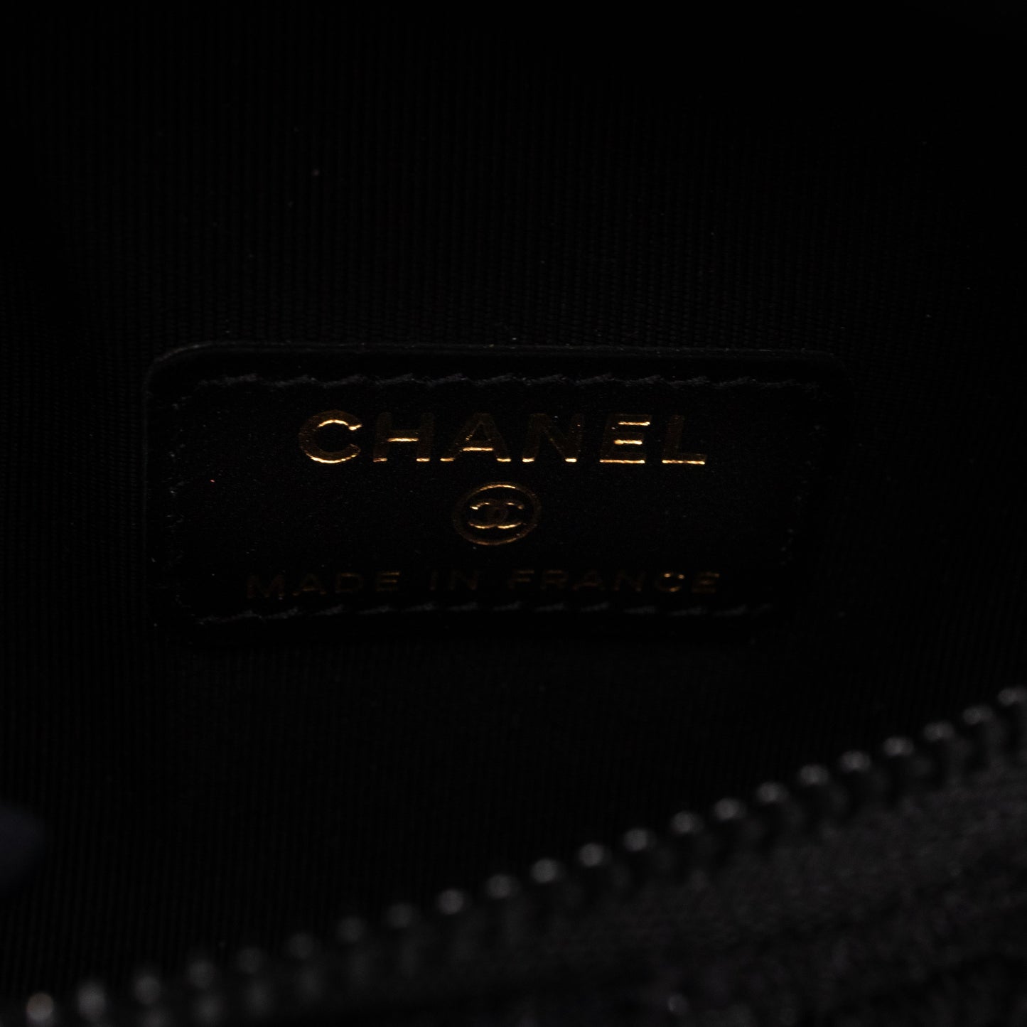 CC Arm Coin Purse Black Tweed