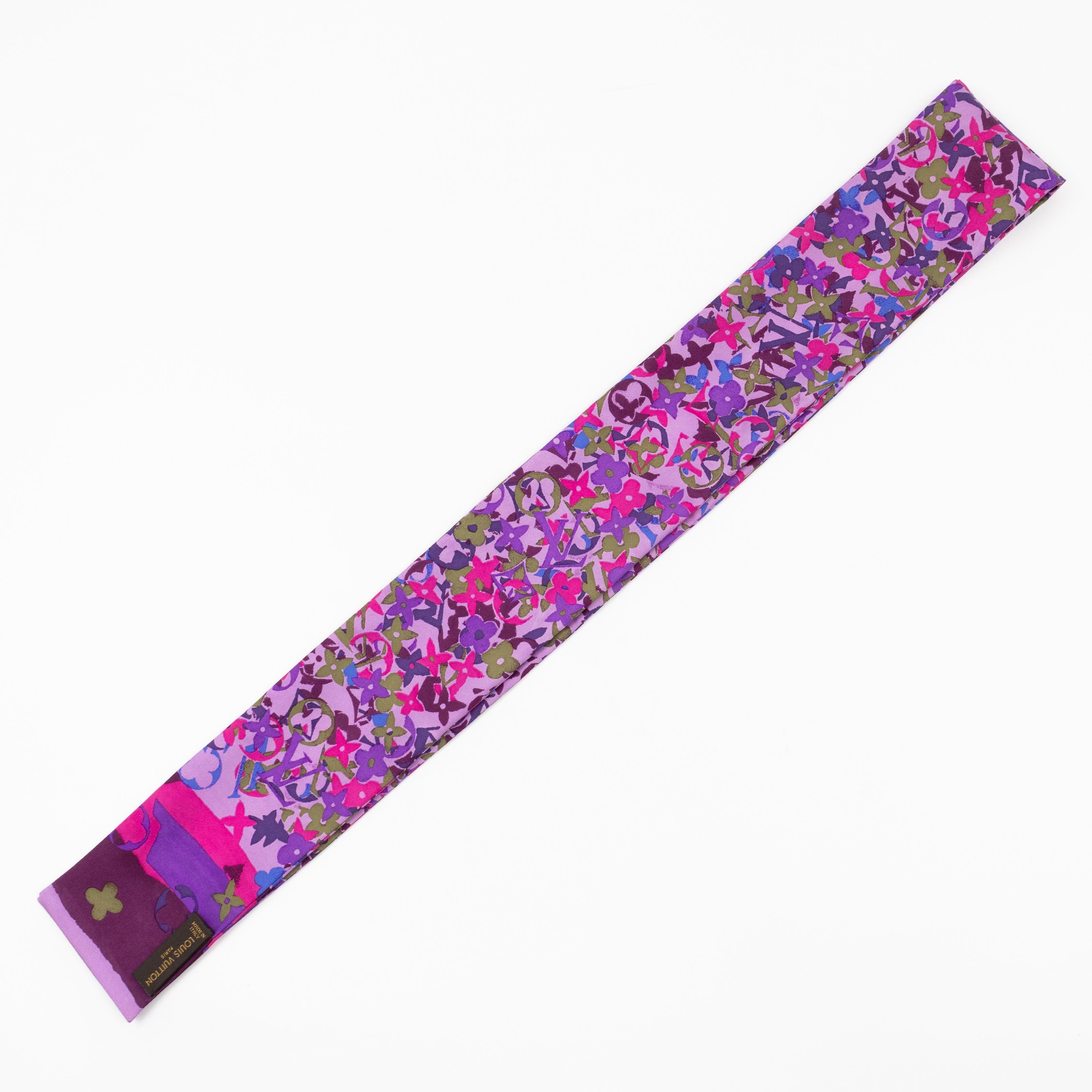 Flower Monogram Pink Purple Bandeau