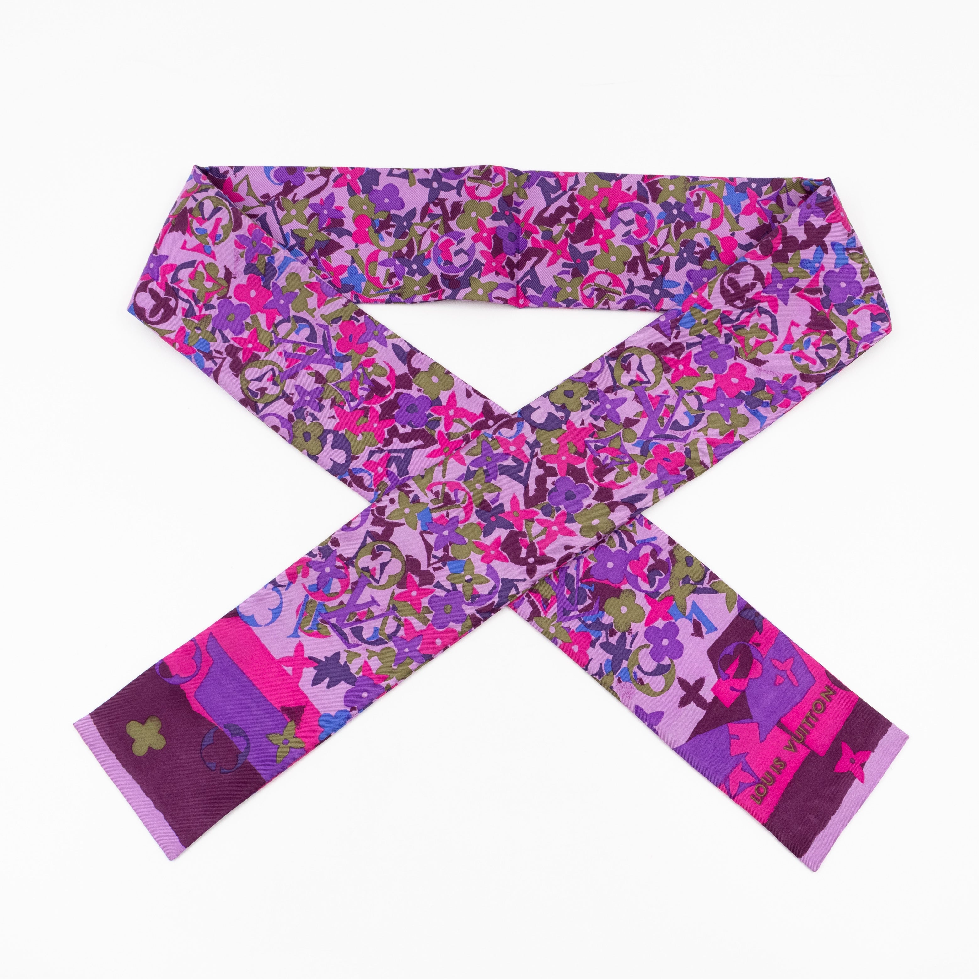 Flower Monogram Pink Purple Bandeau