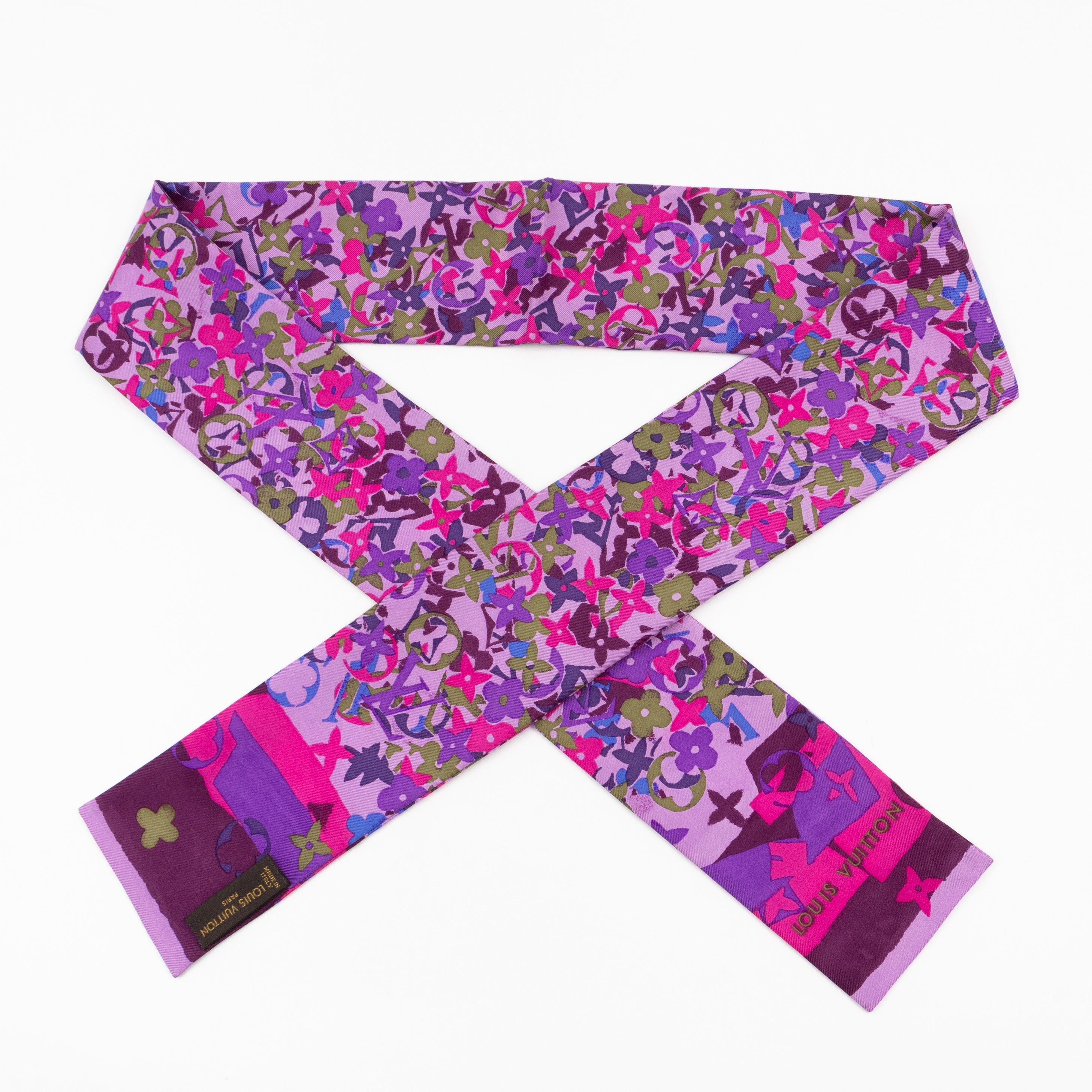 Flower Monogram Pink Purple Bandeau