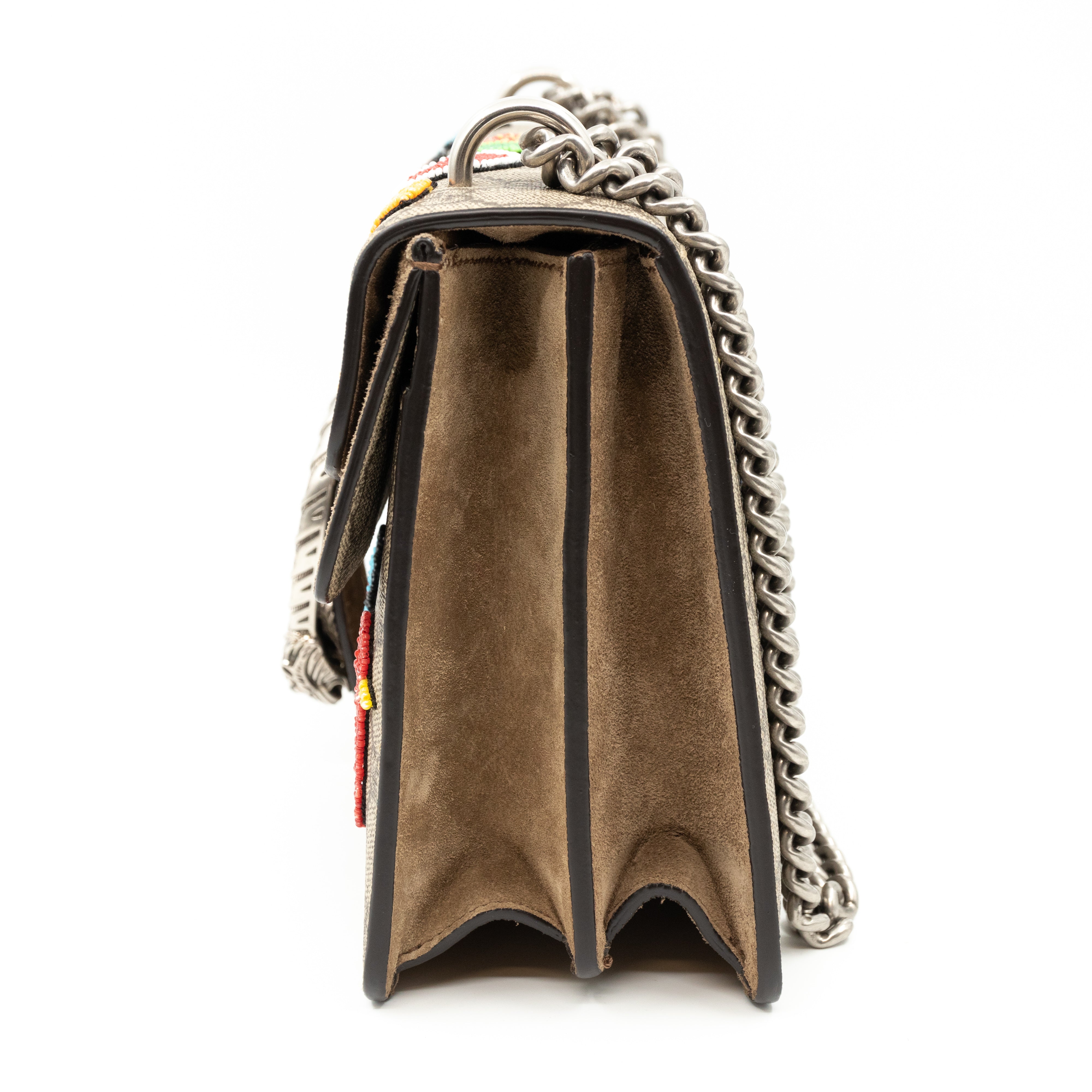 Dionysus Small GG Supreme Embroidered Birds