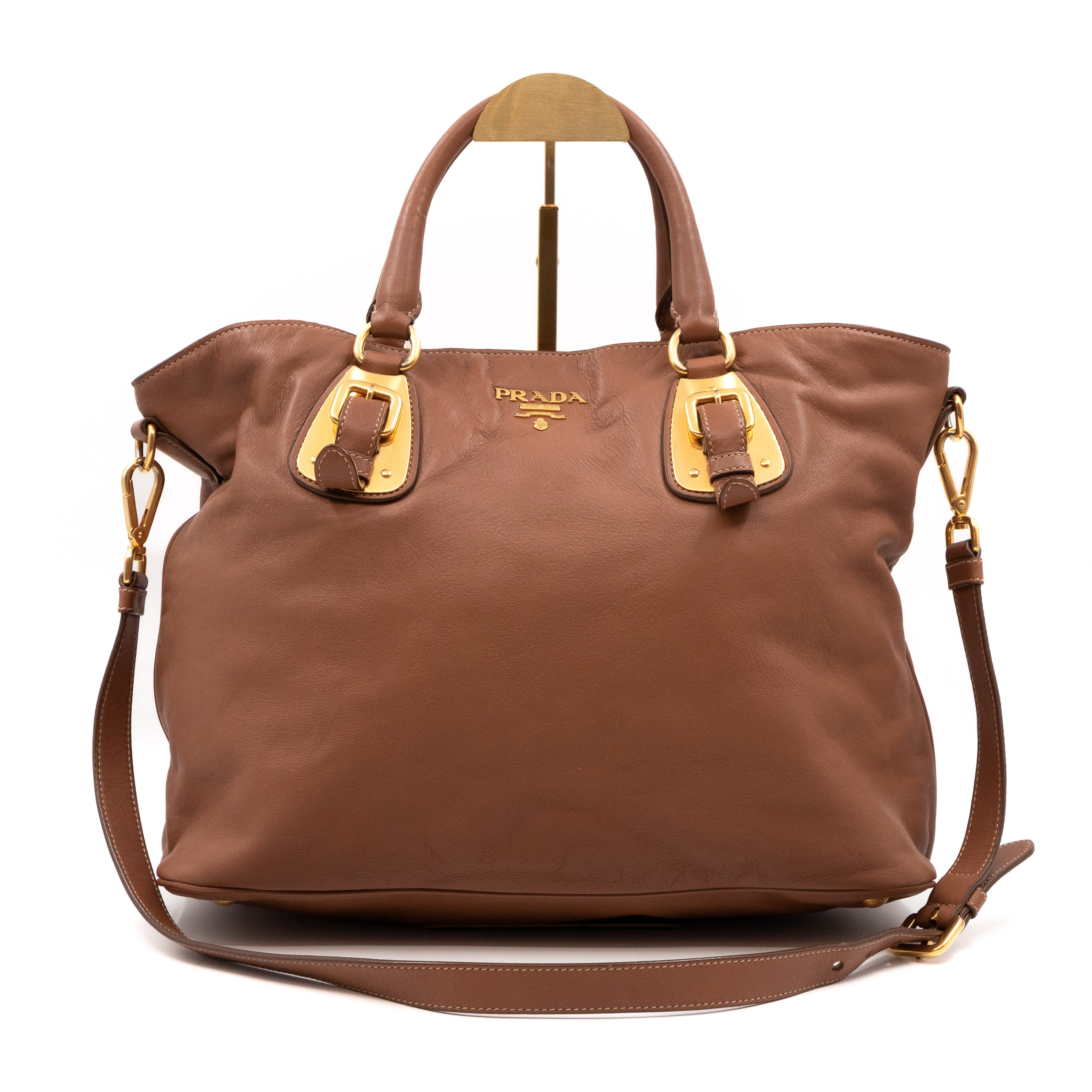 Shopping Tote Brown Soft Calfskin