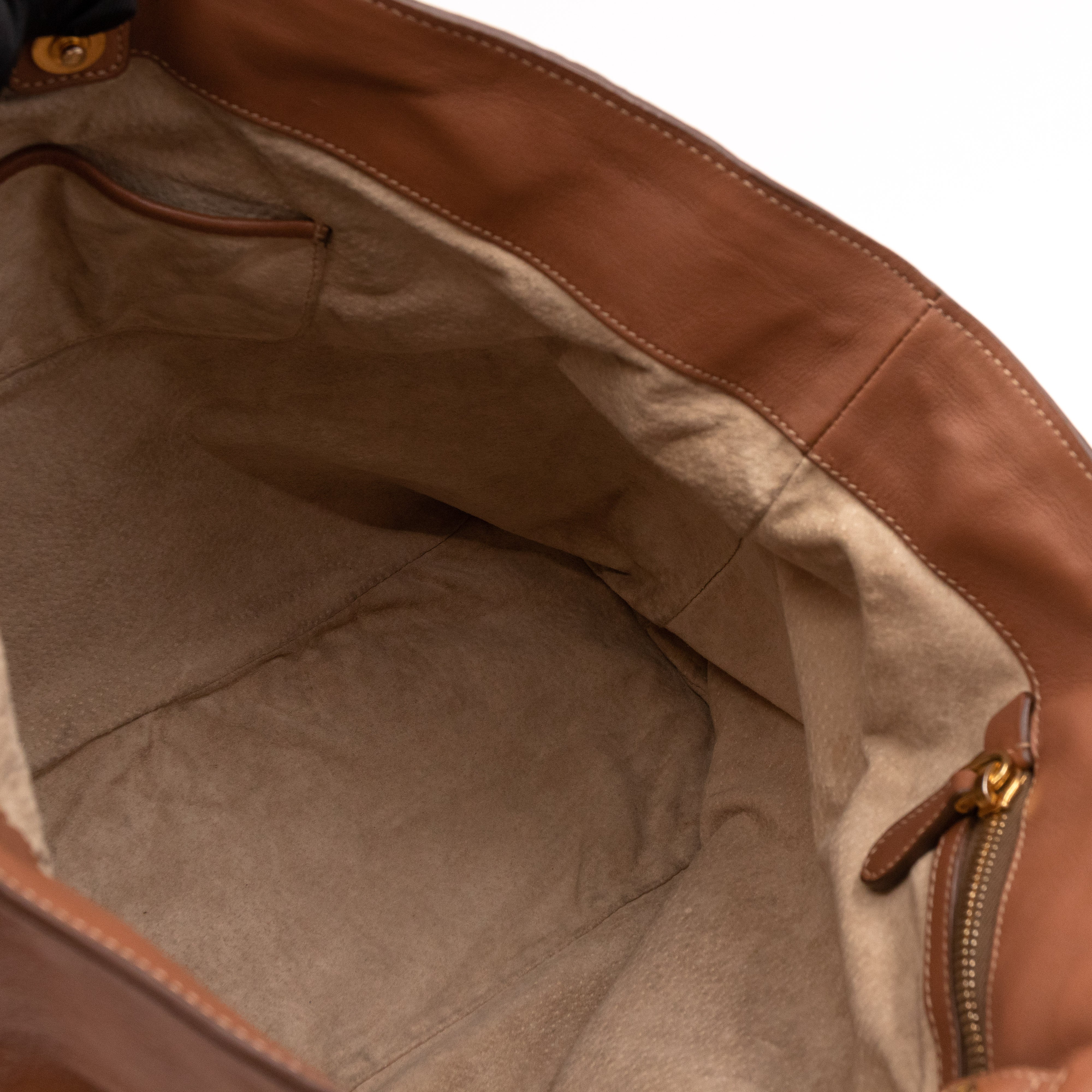 Shopping Tote Brown Soft Calfskin