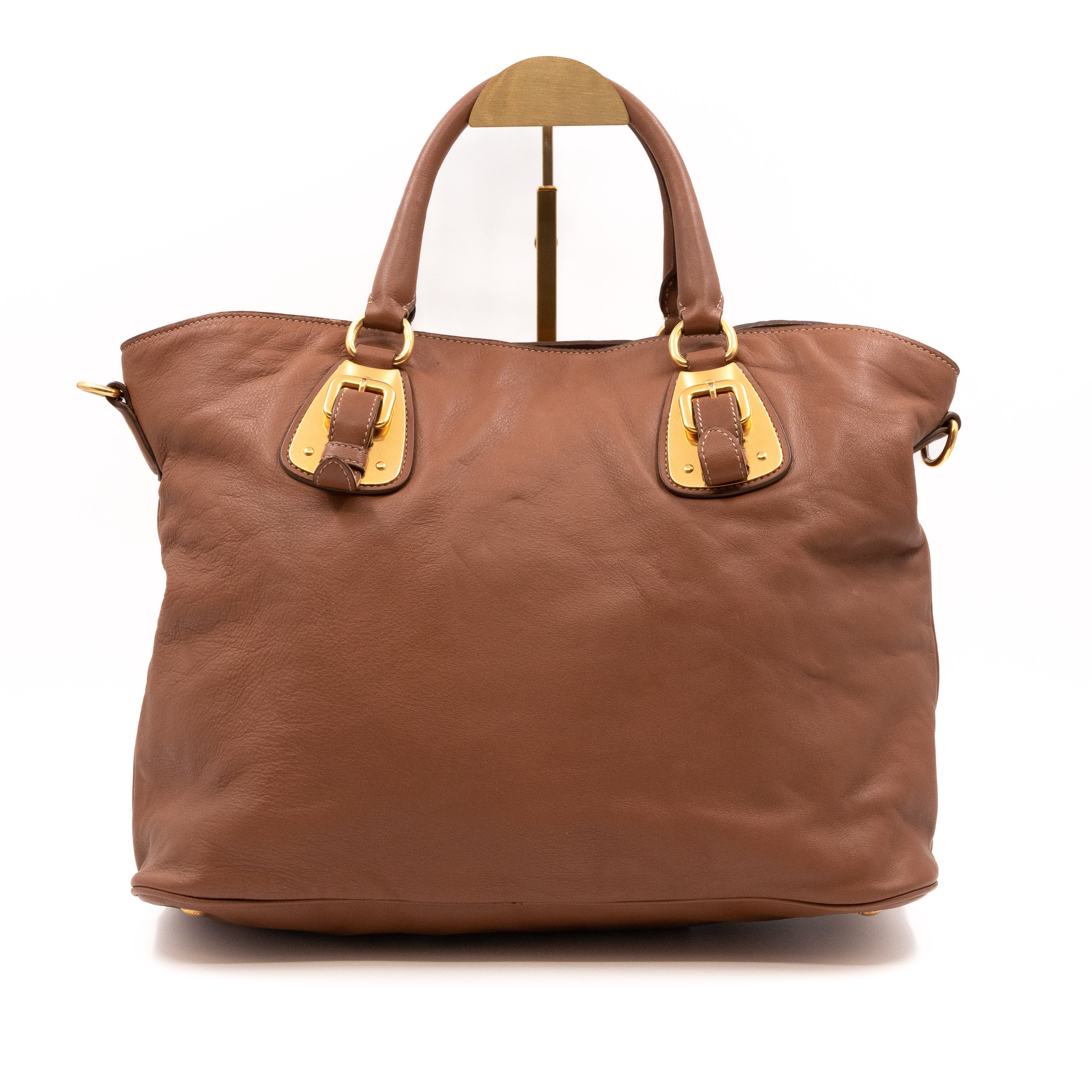 Shopping Tote Brown Soft Calfskin