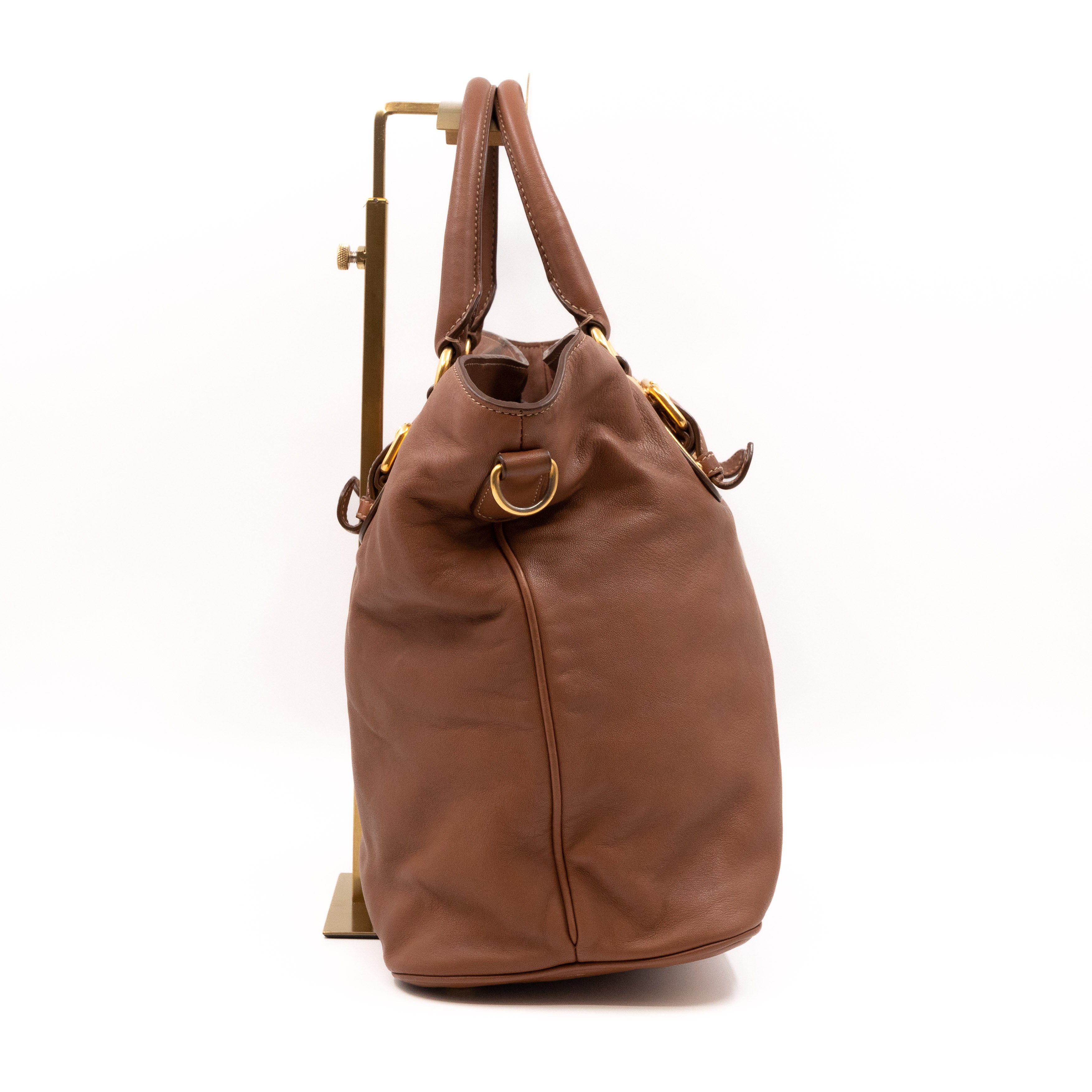 Shopping Tote Brown Soft Calfskin