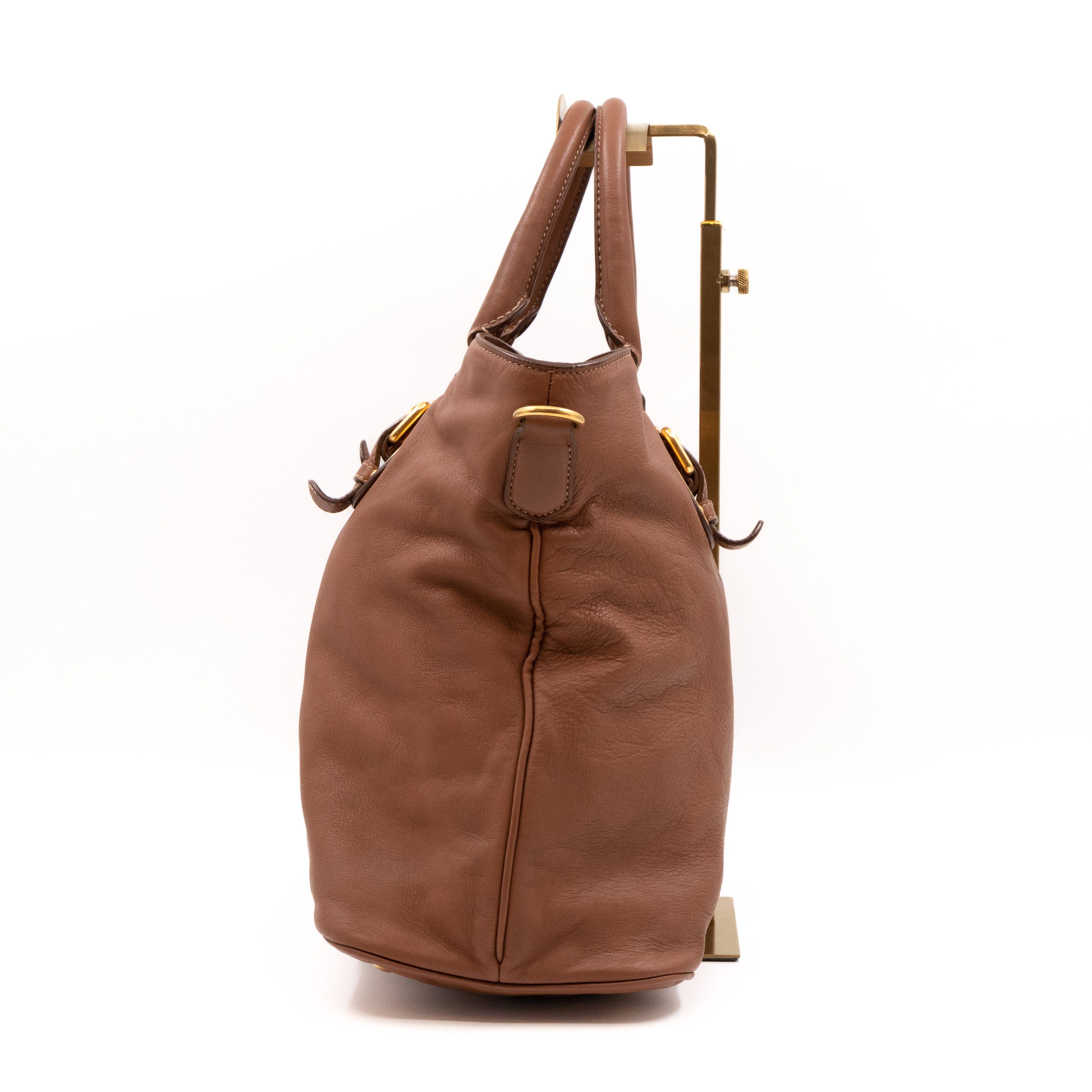 Shopping Tote Brown Soft Calfskin