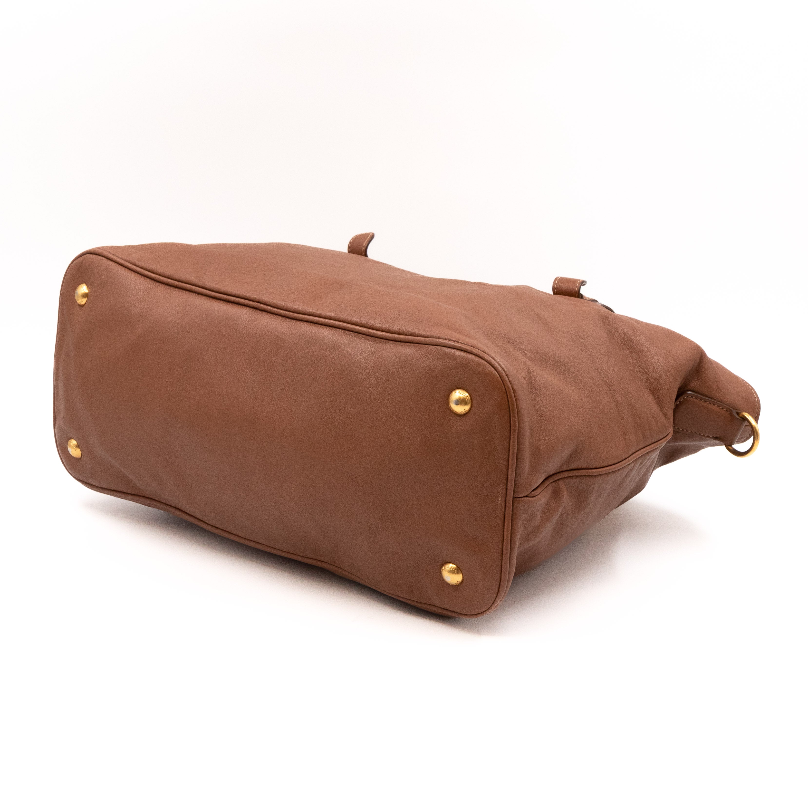 Shopping Tote Brown Soft Calfskin