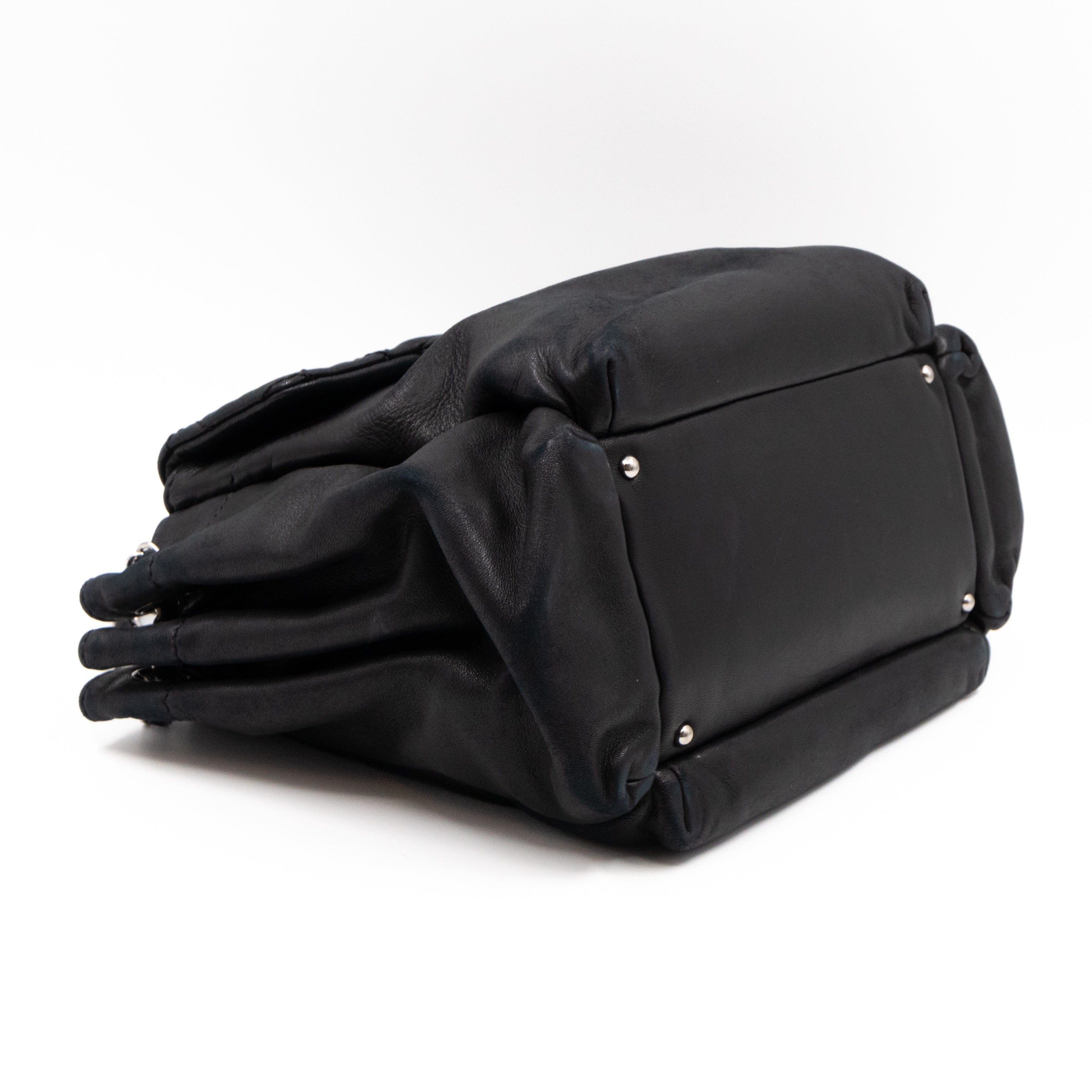 Rock 'n Chic Accordion Bag Black Leather