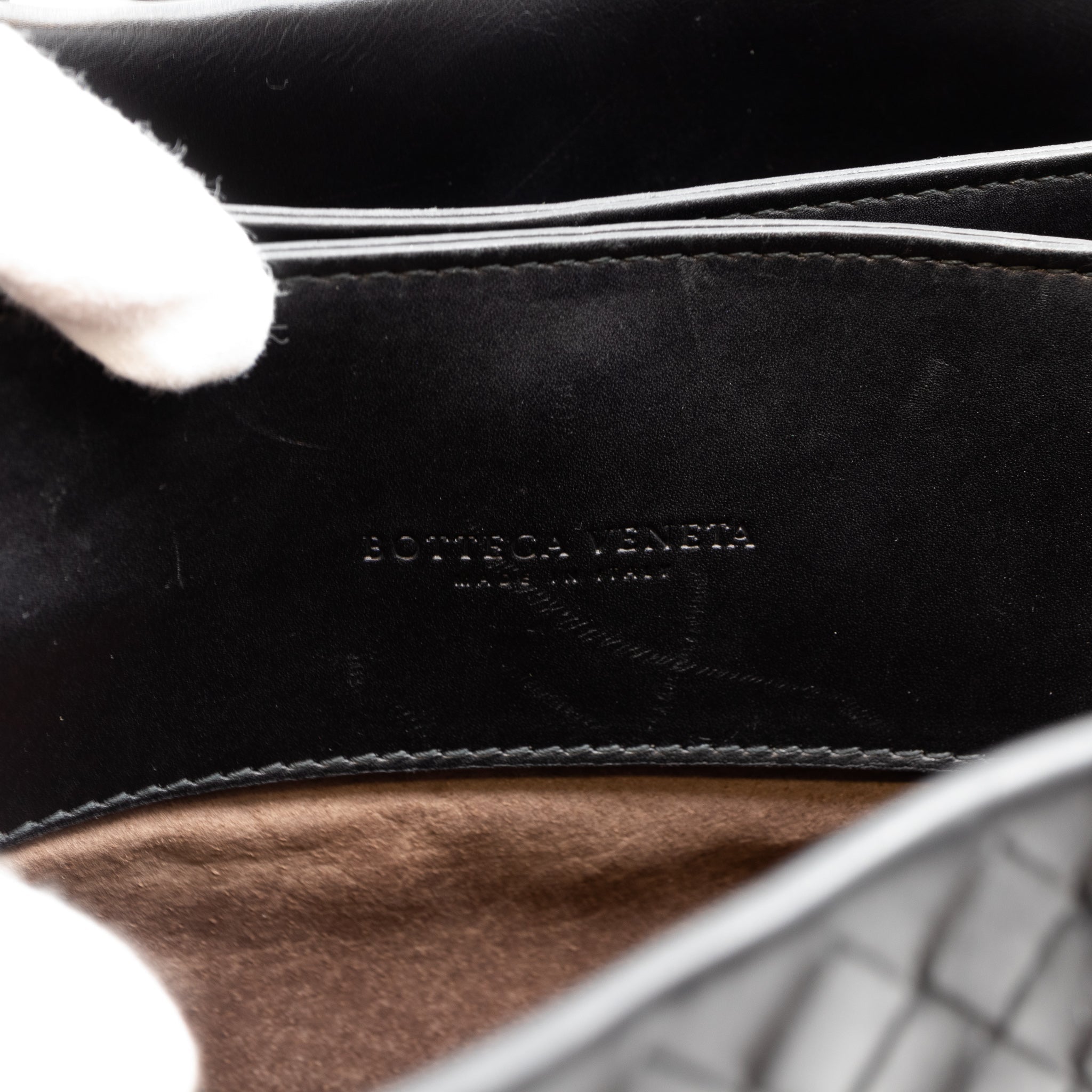 Roma Small Intrecciato Black Leather